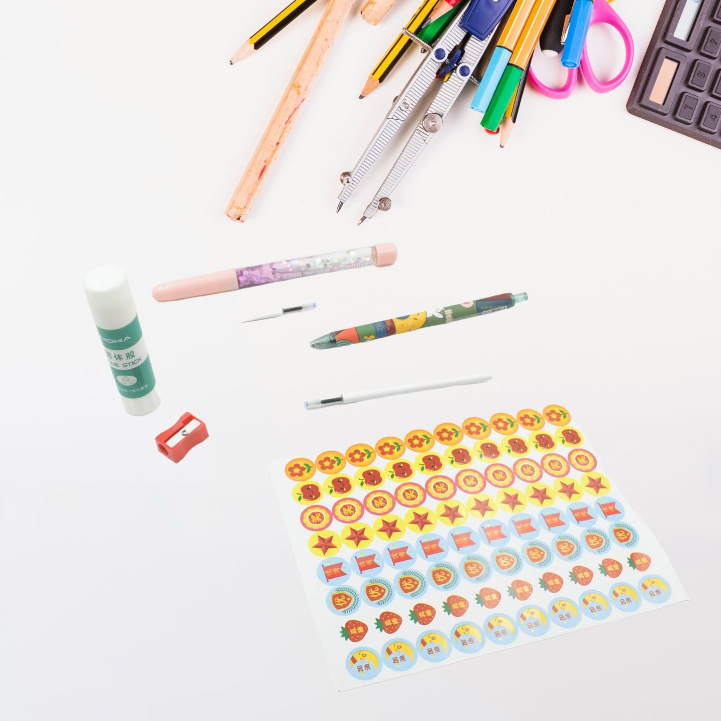 Cartoon Stationery Box Cartoon Design School Box Book , diary , Pen , Eraser, Sharpner , Sticker & Pen Refill Student Gift School box (1 box) - Springkart 