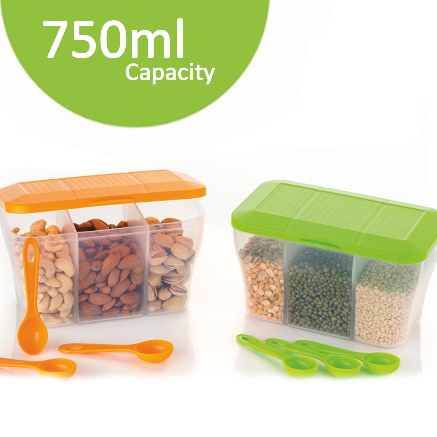 Plastic Square Storage Organiser Container (750ML Capacity) - Springkart 