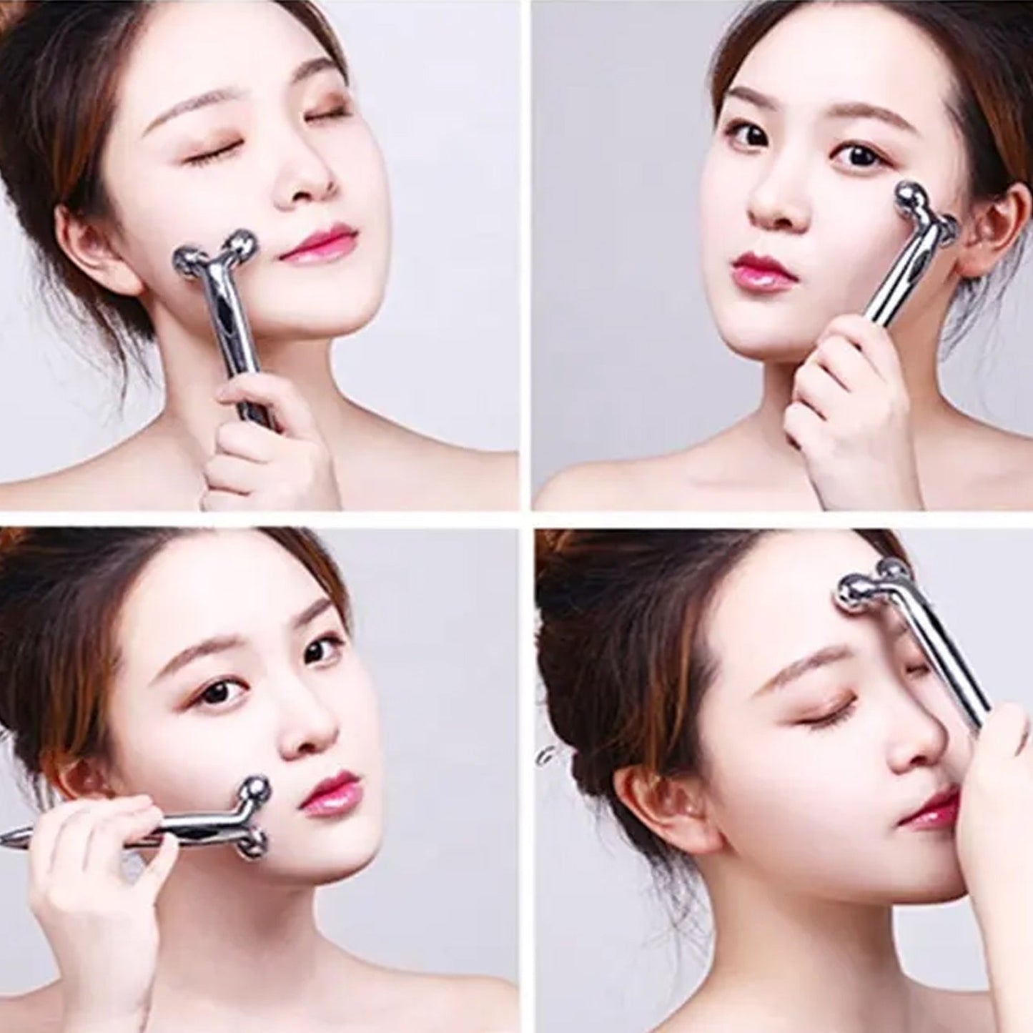 360 Degree Facial Roller, designed for face lifting and skin tightening, improves blood circulation and reduces puffiness. - Springkart 