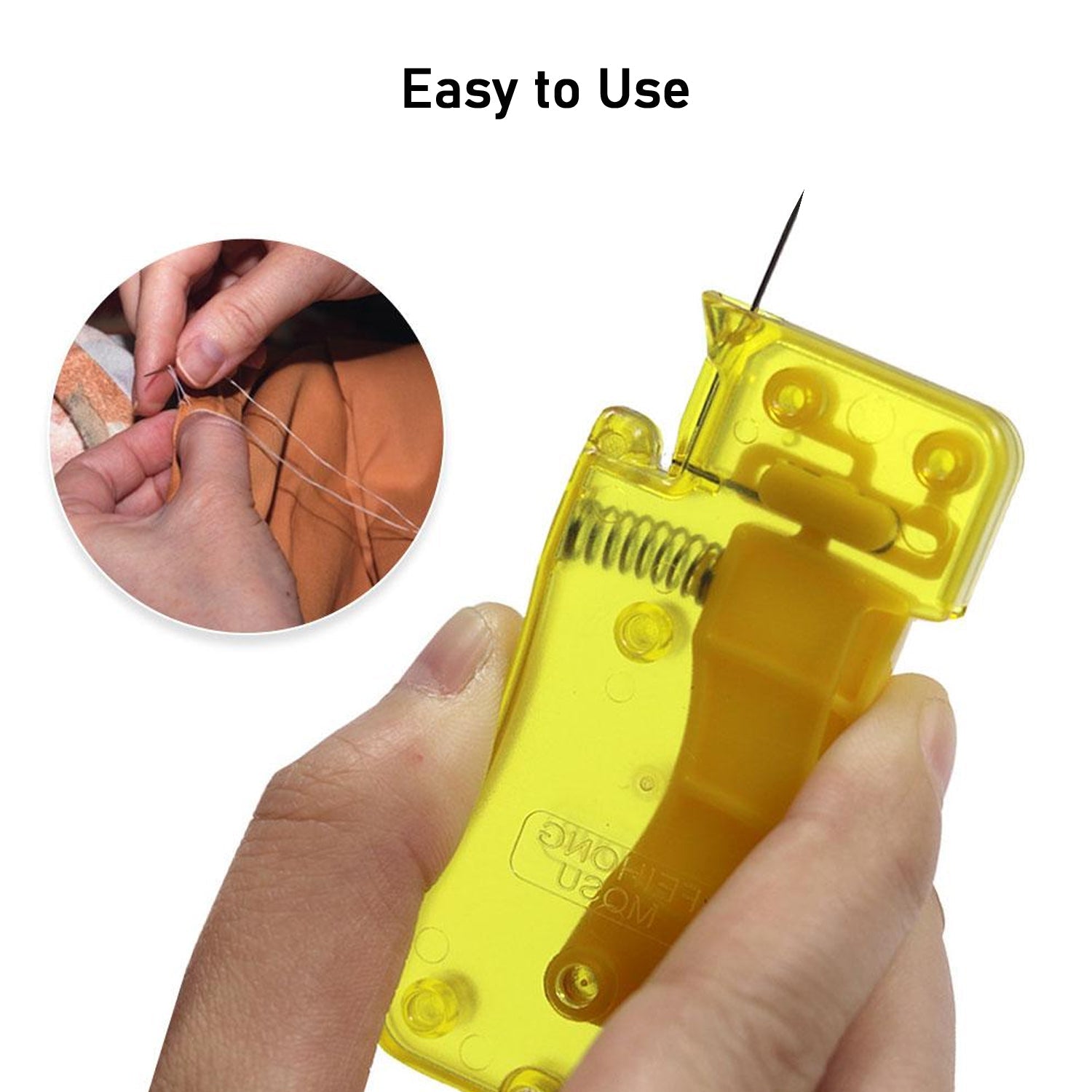 Needle Threader, Stylish Appearance Comfortable Grip Lightweight Portable Automatic Needle Threader for Sewing for Home (1 Pc) - Springkart 