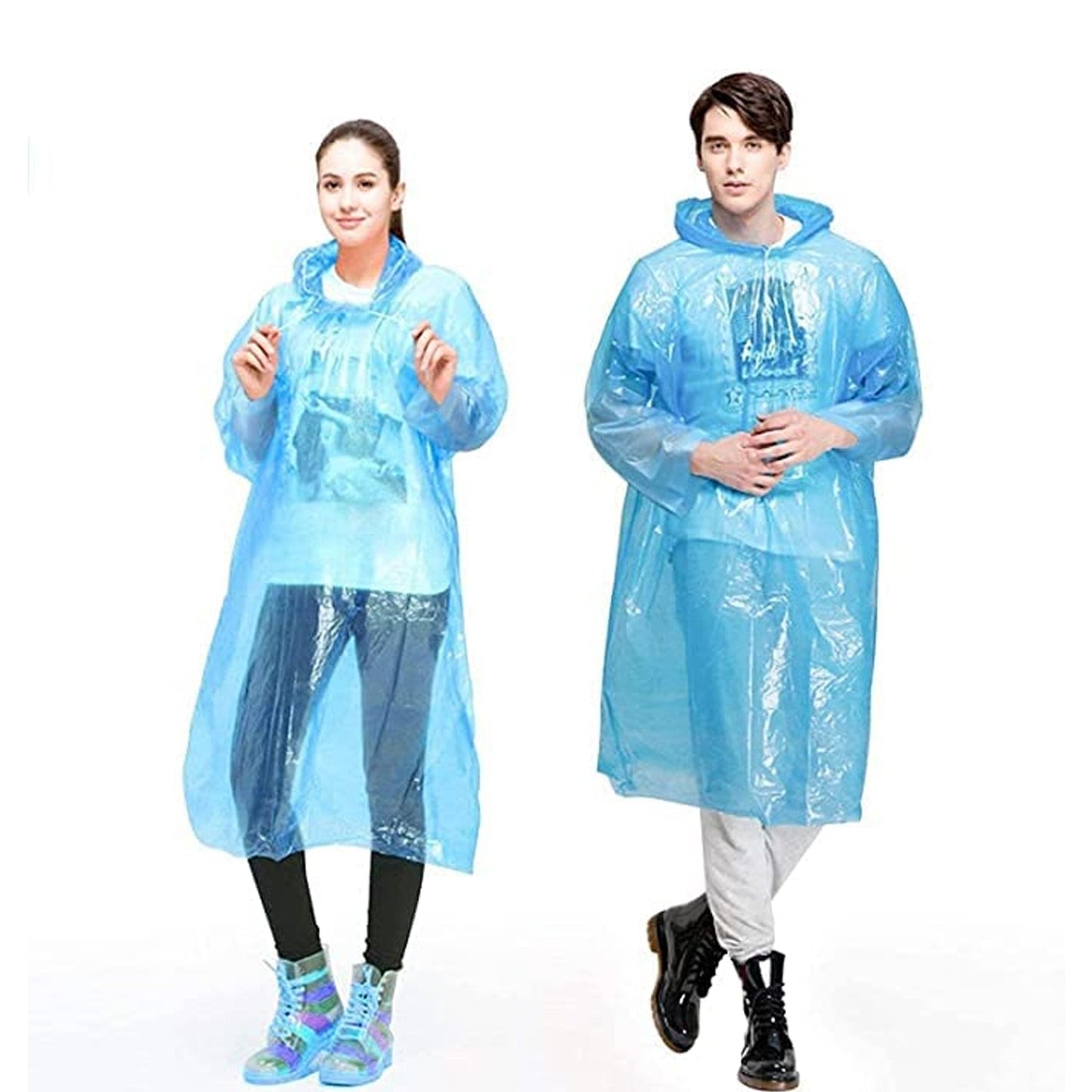 Plastic pocket sized Raincoat, Reusable Free Size Raincoat - Springkart 
