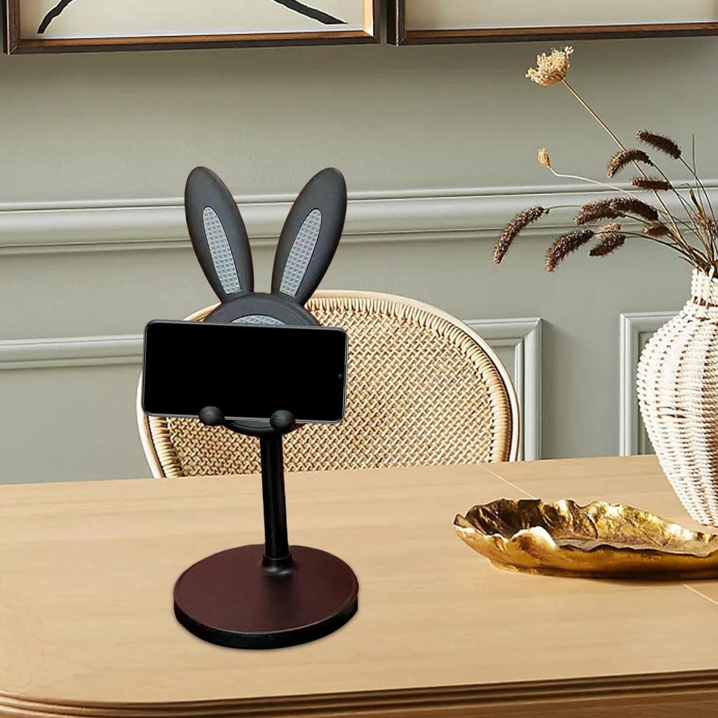 Cute Bunny Phone Stand, Angle Height Adjustable Phone Stand for Desk, Kawaii Phone Holder Desk Accessories, Easter Bunny Gifts Favor for Girl & Boys Accessories for Phone, Tablet, Easter Gifts Favors - Springkart 