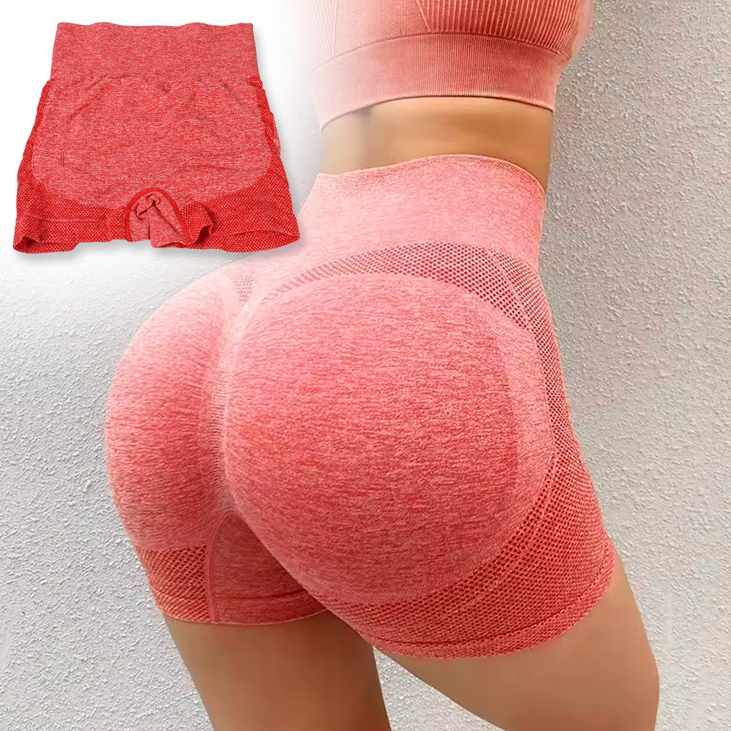 High Elastic Peach hip Lifting Yoga Shorts Women's Running Sports High Fitness Athletic Waist Yoga Workout Yoga Pants / Shorts Elastic Dress Soft Yoga Pants / Shorts - Springkart 