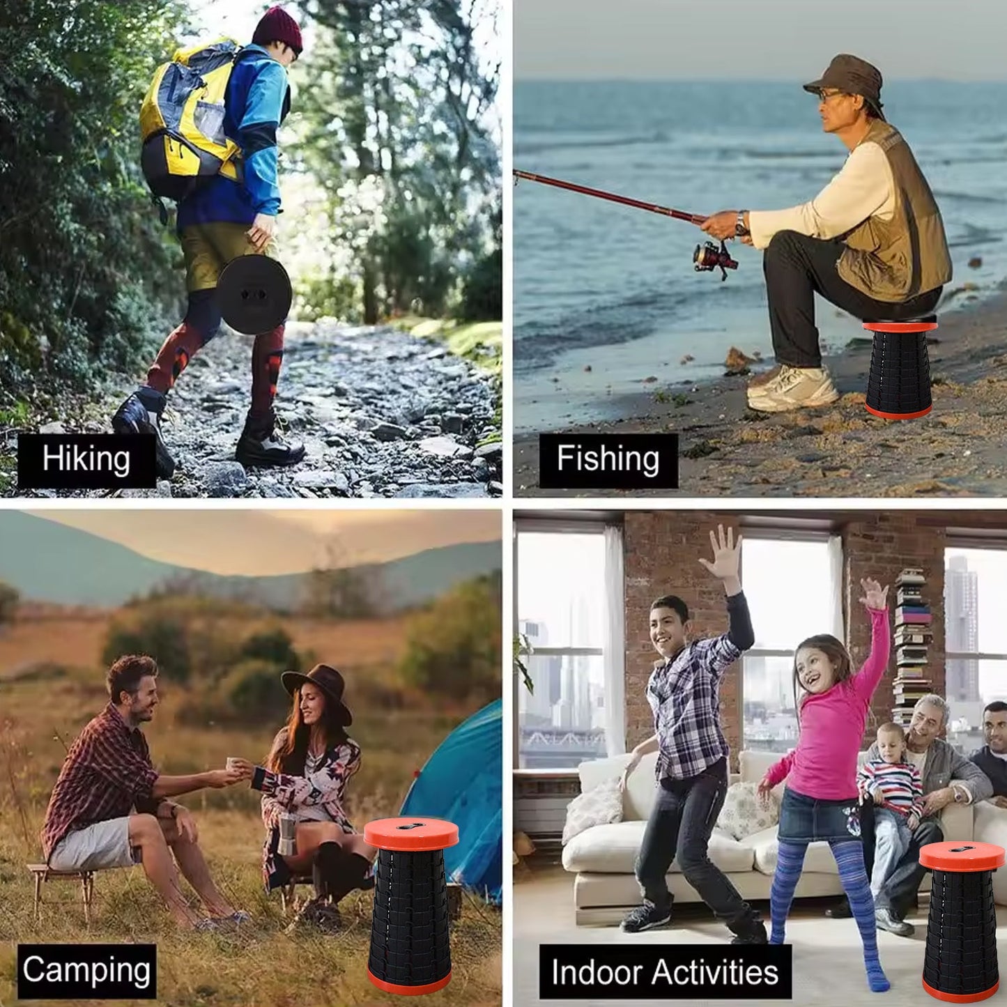 Retractable Folding Stools (1 Pc) - Springkart 