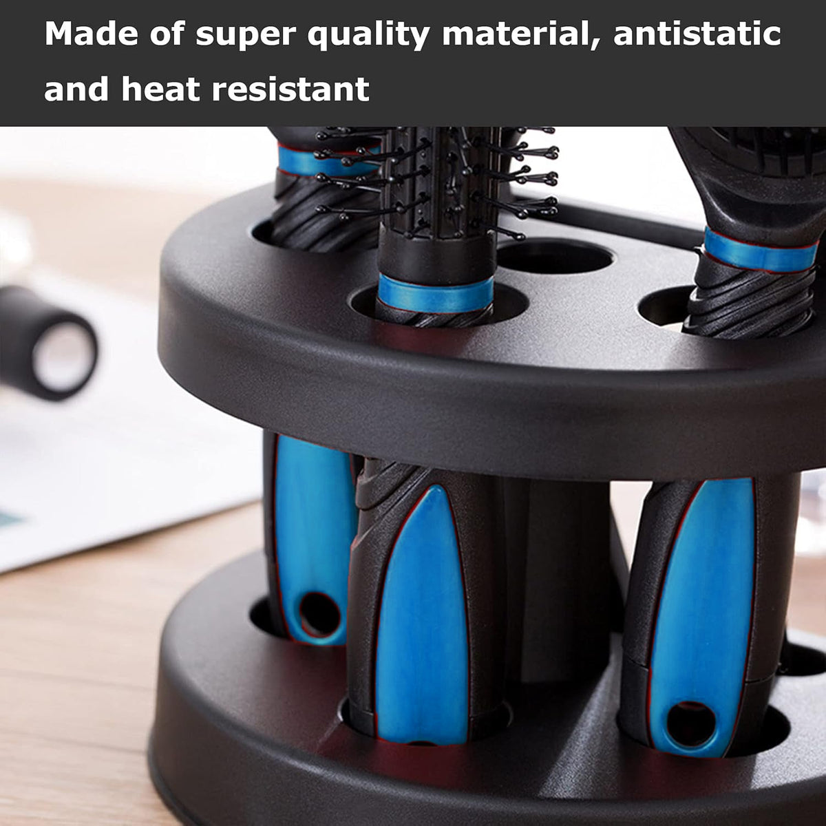 Hair Combs Mirror Set Professional Salon Hair Cutting Brushes Sets (5 Pc With Stand) - Springkart 
