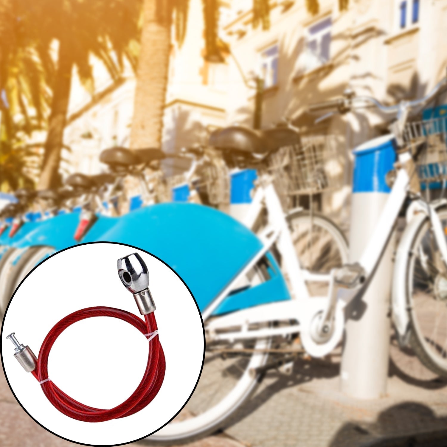 Multipurpose Cable Lock for Bike, Luggage, Steel Keylock, Anti-Theft - Springkart 