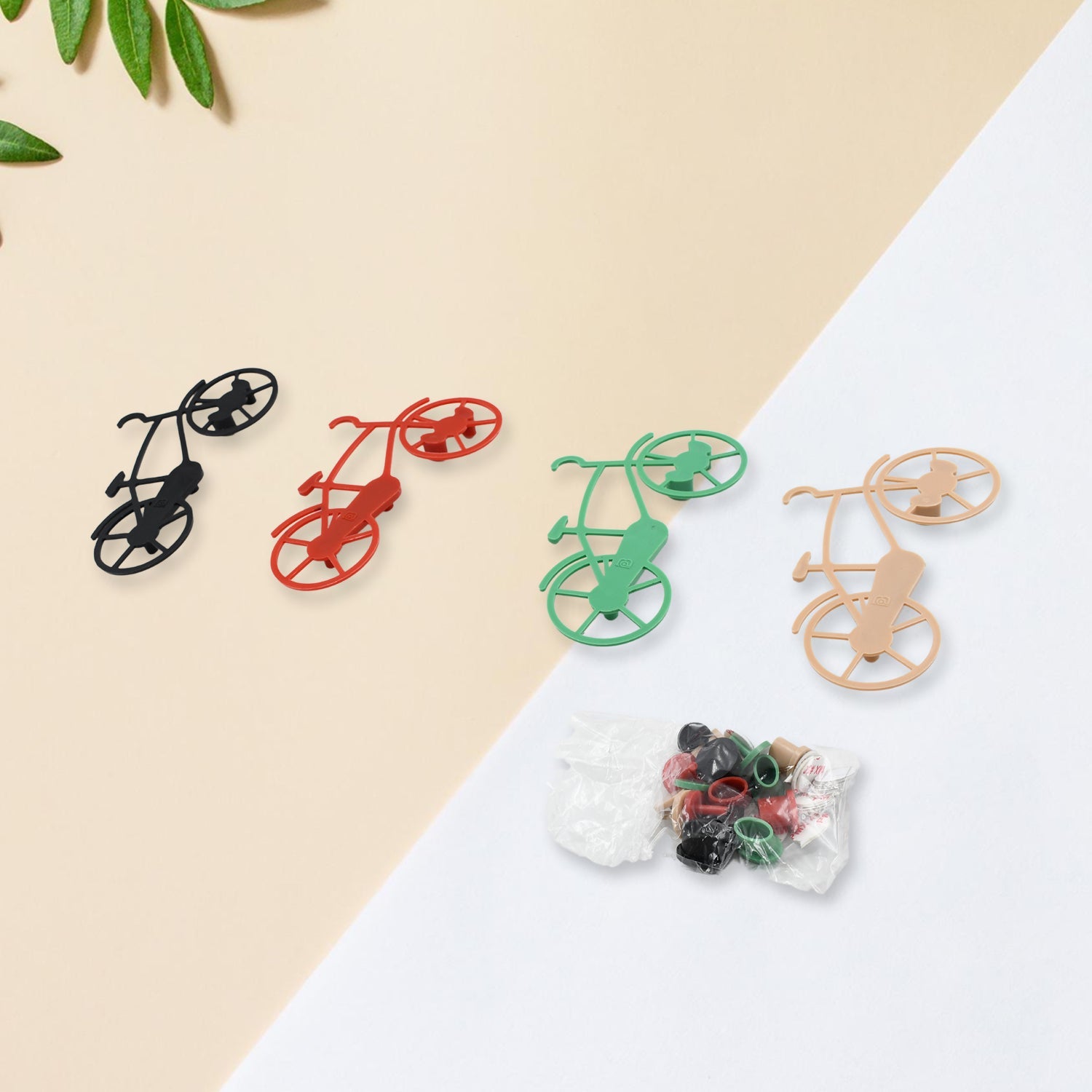 Bicycle Shape Key Chain Holder and wall mount bike hook Key Holders Plastic Key Holder For Home, Office (pack of 4) - Springkart 