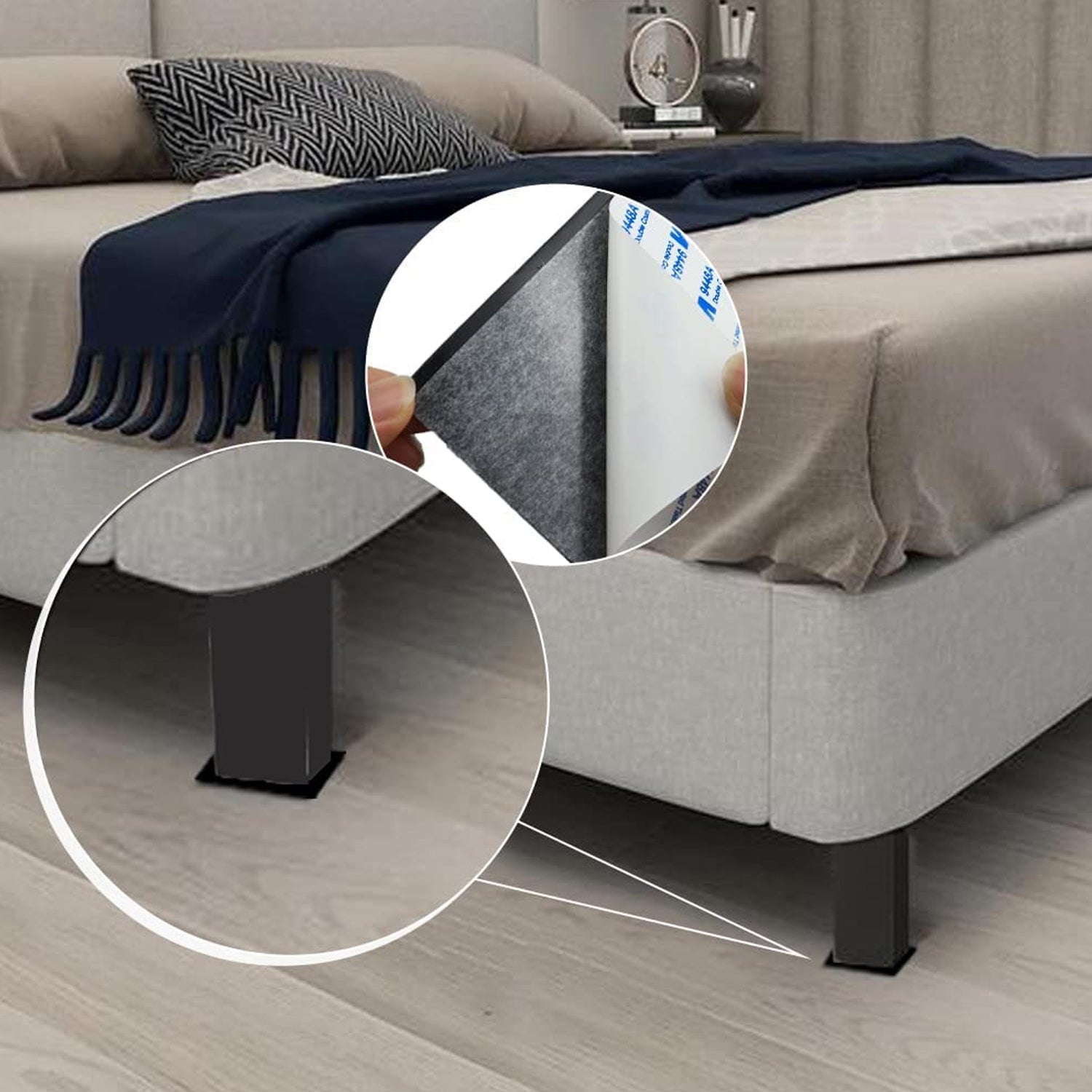 FURNITURE PAD SQUARE FELT PADS FLOOR PROTECTOR PAD FOR HOME & ALL FURNITURE USE (Pack Of 4 Pc) - Springkart 