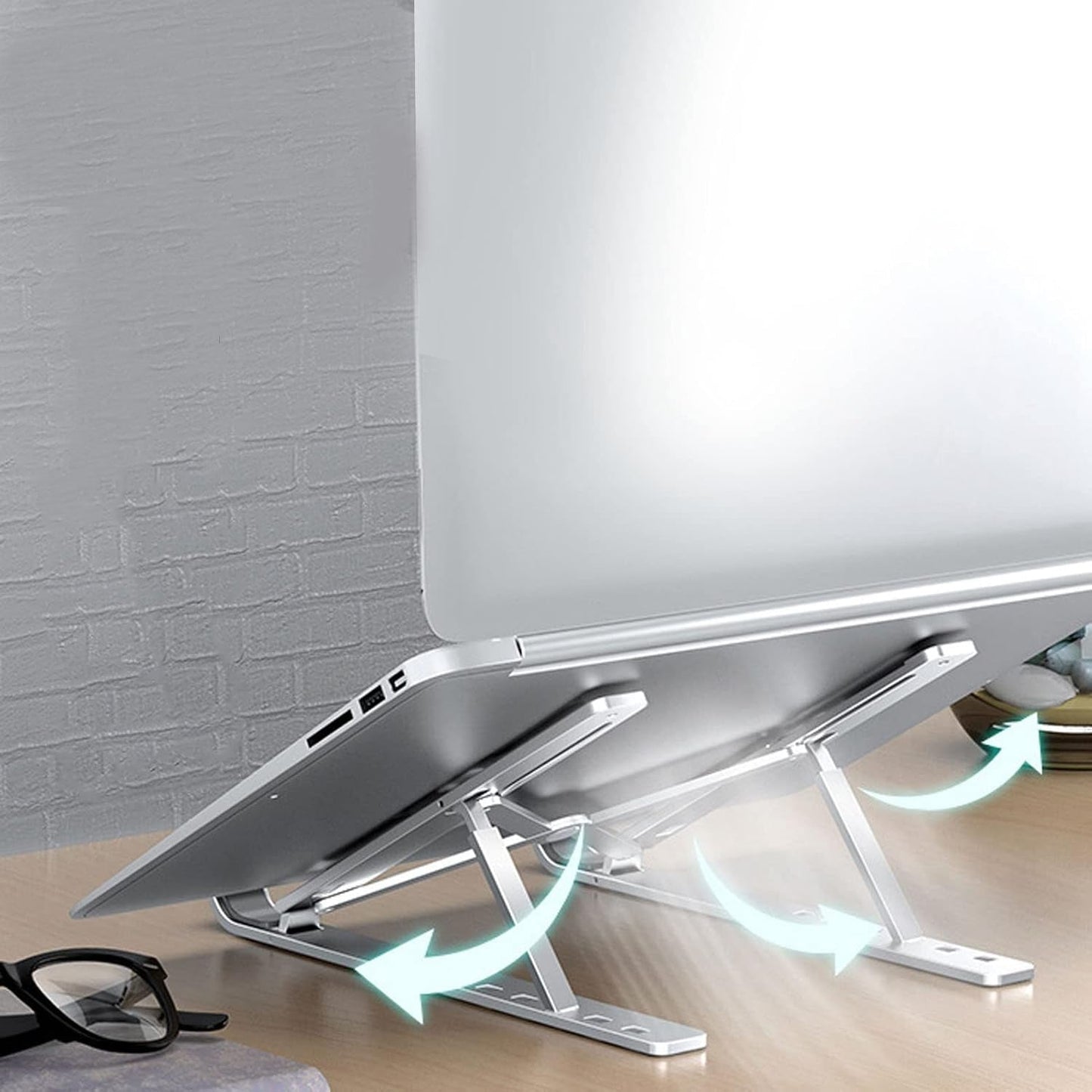 Metal Portable Laptop Stand, with 7 Adjustable Angles (1 Pc) - Springkart 