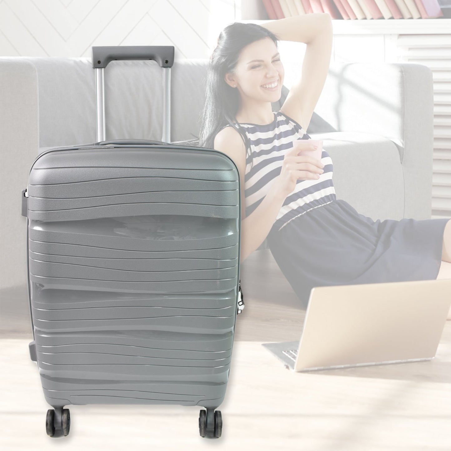 Big 3 in 1 Luggage with Wheels Travel suitcases Set (4 Pcs Set / Different Size) - Springkart 