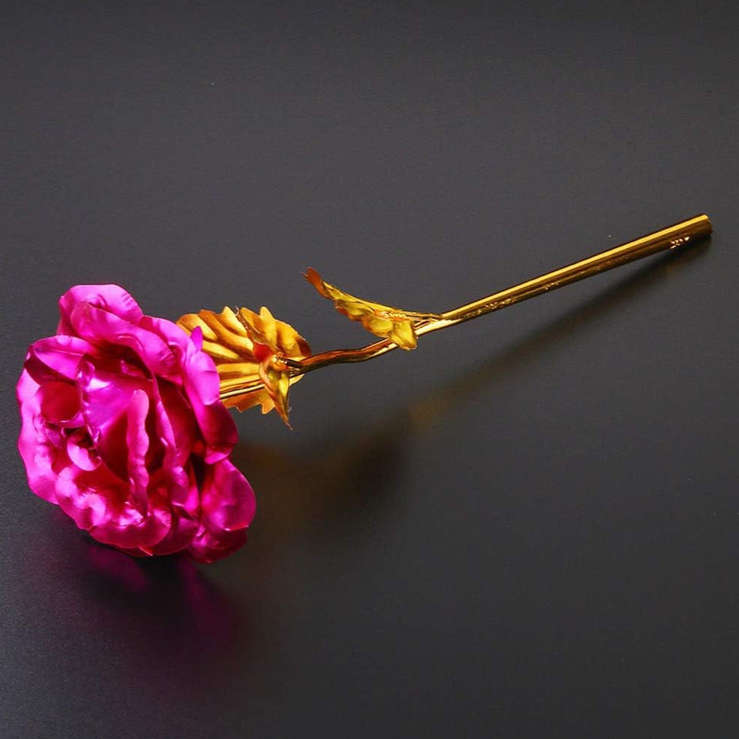 Gold Rose Artificial Rose Flower With Gift Box, Plastic Flowers Best Gifts for Friend Girl Wife Women, Golden Rose Gift for Valentine's Day, Mother's Day, Anniversary, Birthday, Wedding, Gold (1 Pc) - Springkart 