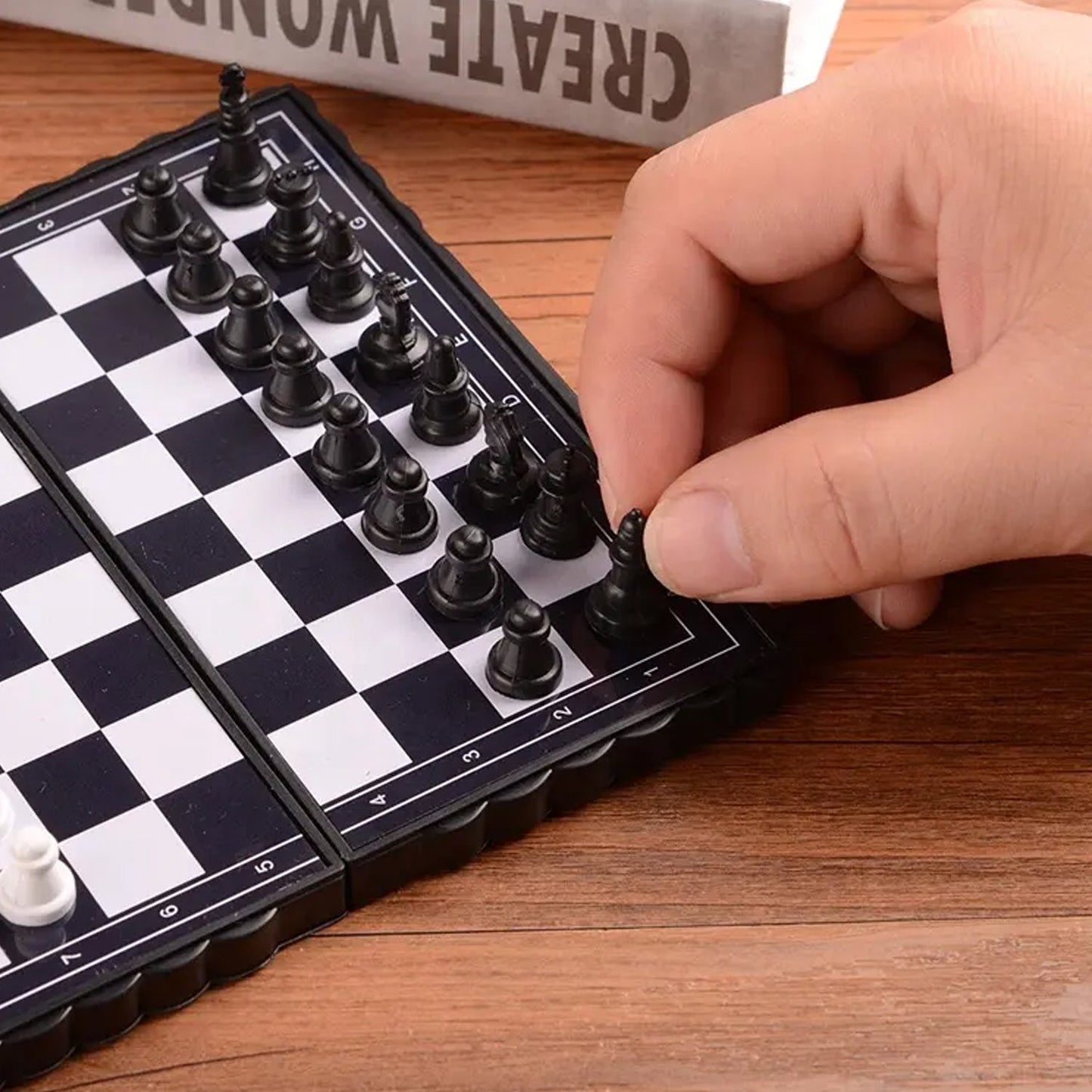 Chess Board 5"x5" Magnetic Chessboard Game Set with Folding Travel Portable Case Travel Chessgame Premium Classic Black & Ivory Color Pieces Prefect Gift for Kids and Adults |1 Pcs| - Springkart 