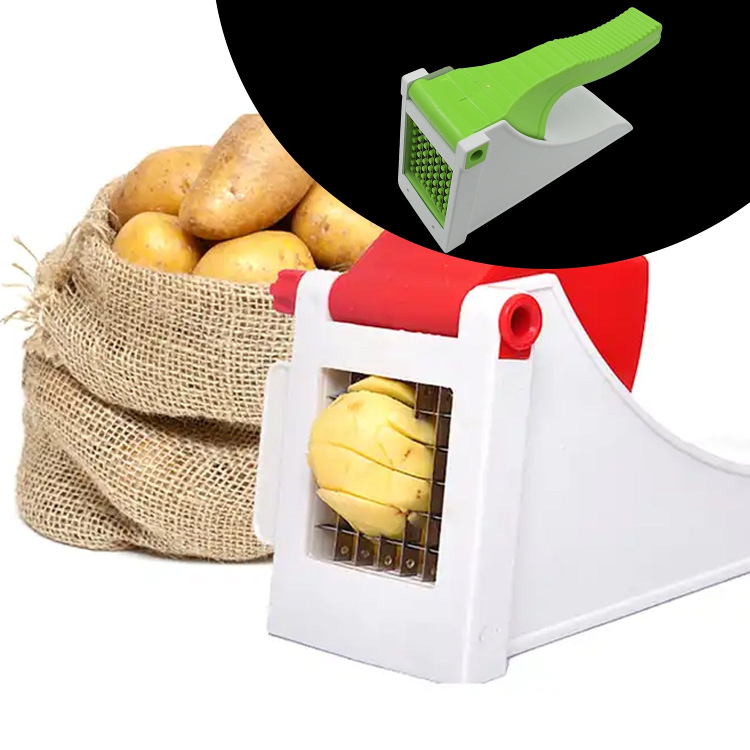 French Fries Maker Machine - Snacks Cutter, Vegetable Slicer/Chopper, Kitchen Gadget & Tool - Springkart 