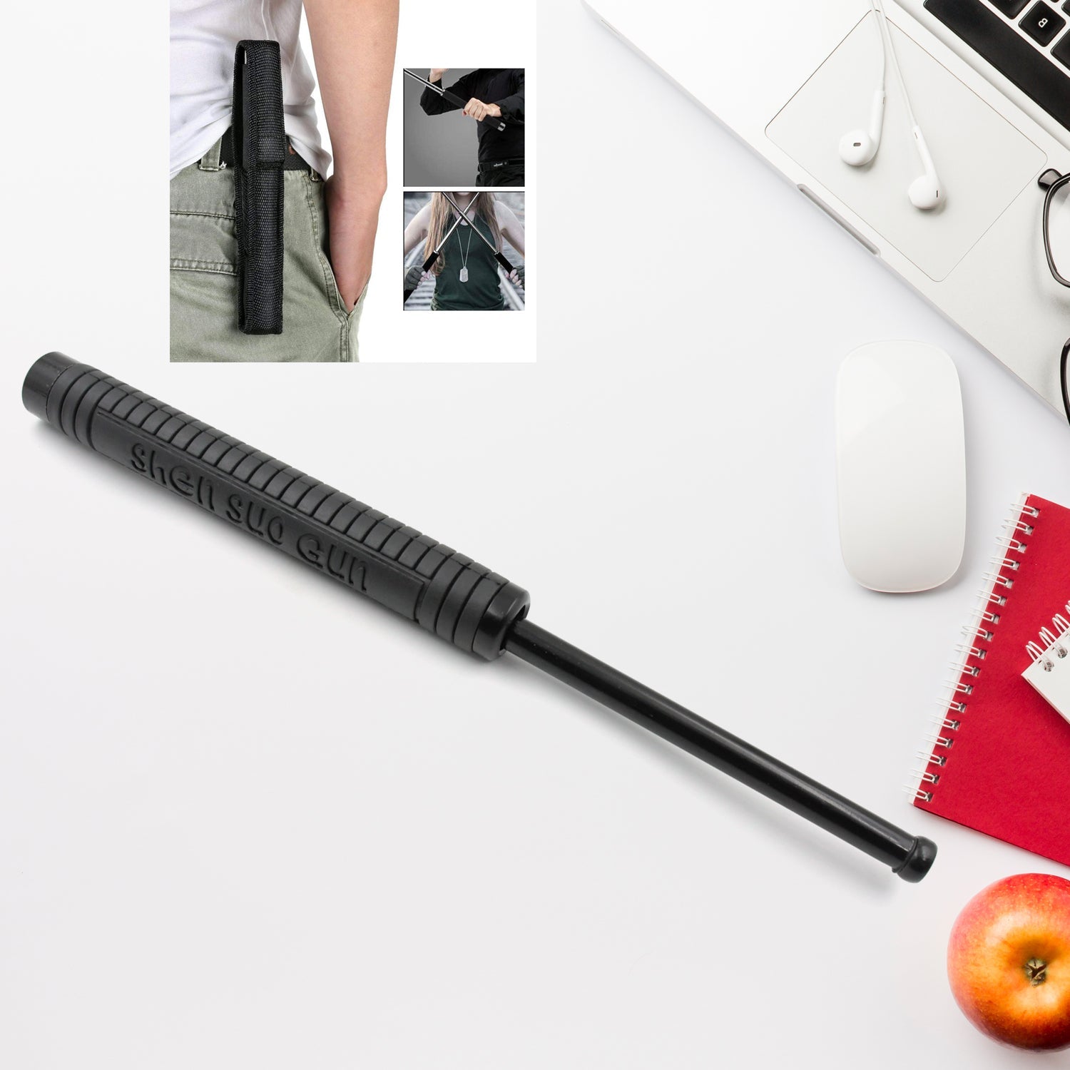 DIY Self-Defense Stick Safety Survival Emergency Outdoor Safety Protection Rod, Multi-Function Collapsible Walking Hiking Emergency Self Defence Tool Extended for Men and Women (50 Cm) - Springkart 