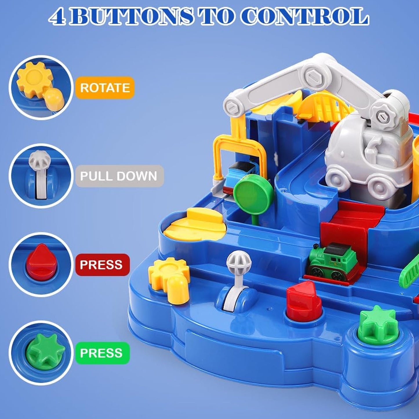 Adventure Toys, City Rescue Preschool Toy, Race Tracks for Boys, Parent-Child Interactive Kids Race Car Track Play sets (Adventure Toy) - Springkart 