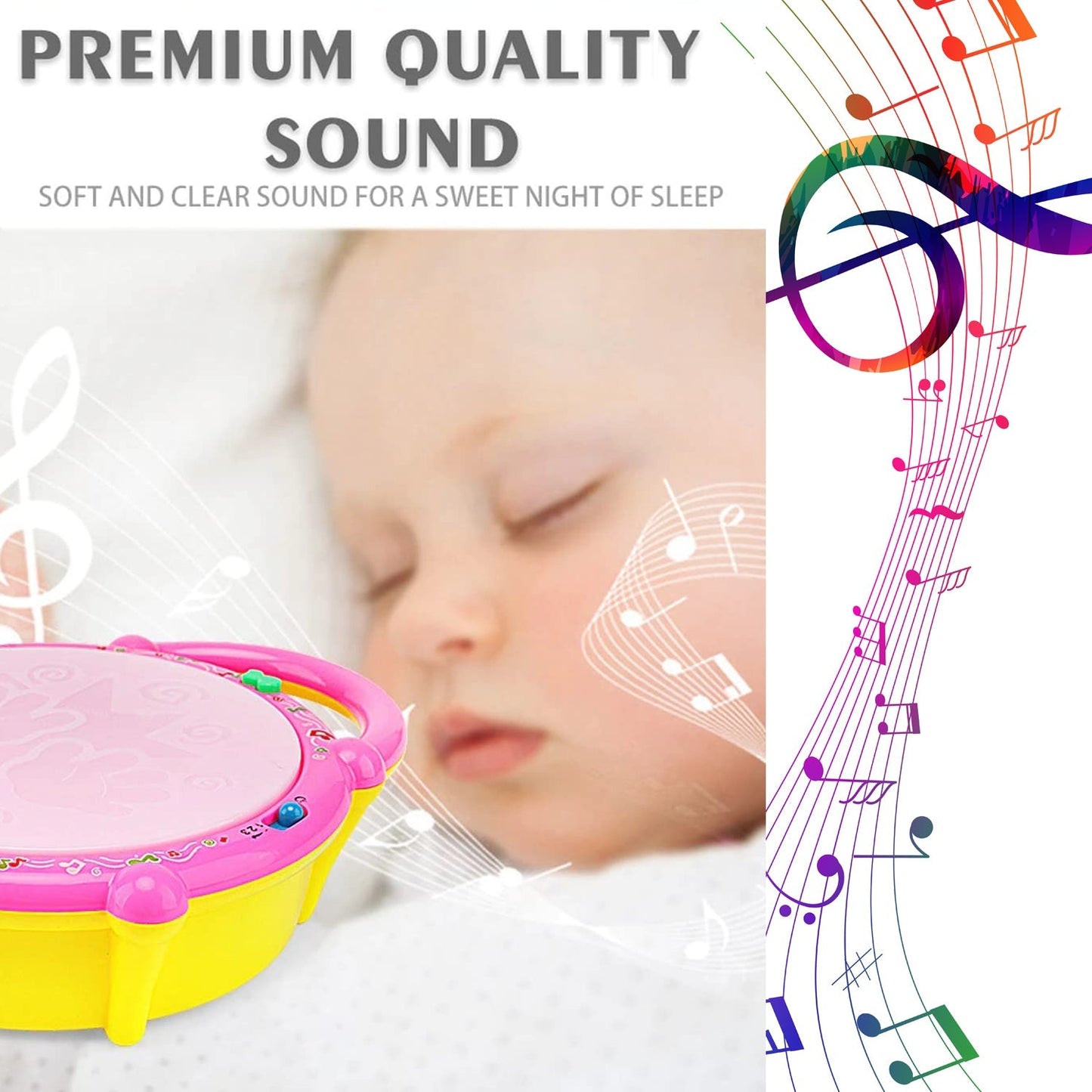 Flash Drum Toys for Kids with Light & Musical Sound Colorful Plastic Baby Drum Musical Toys for Children Baby Toy Instrument Best Gift for Boys & Girls. - Springkart 