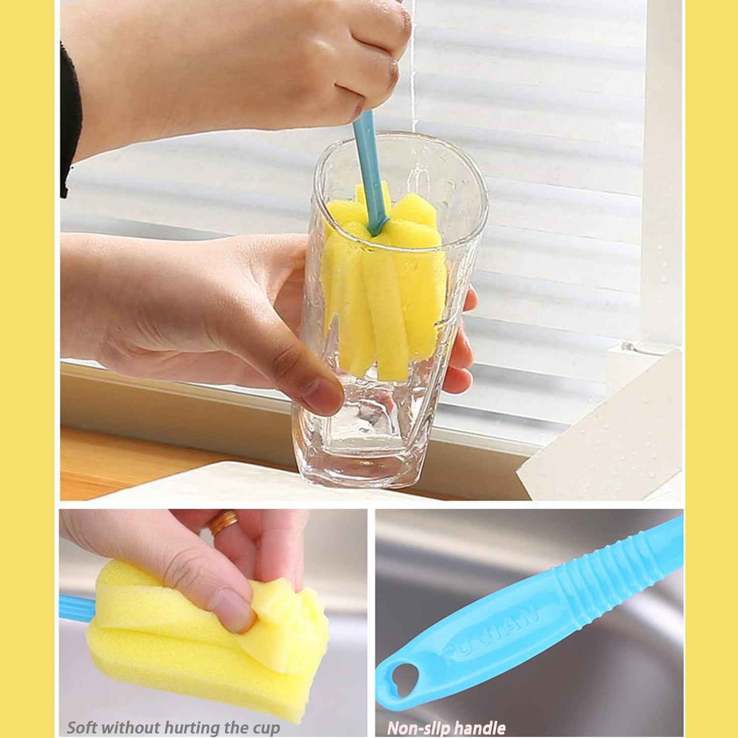 Sponge Head Household Kitchen Cleaning Tool (20Cm) - Springkart 