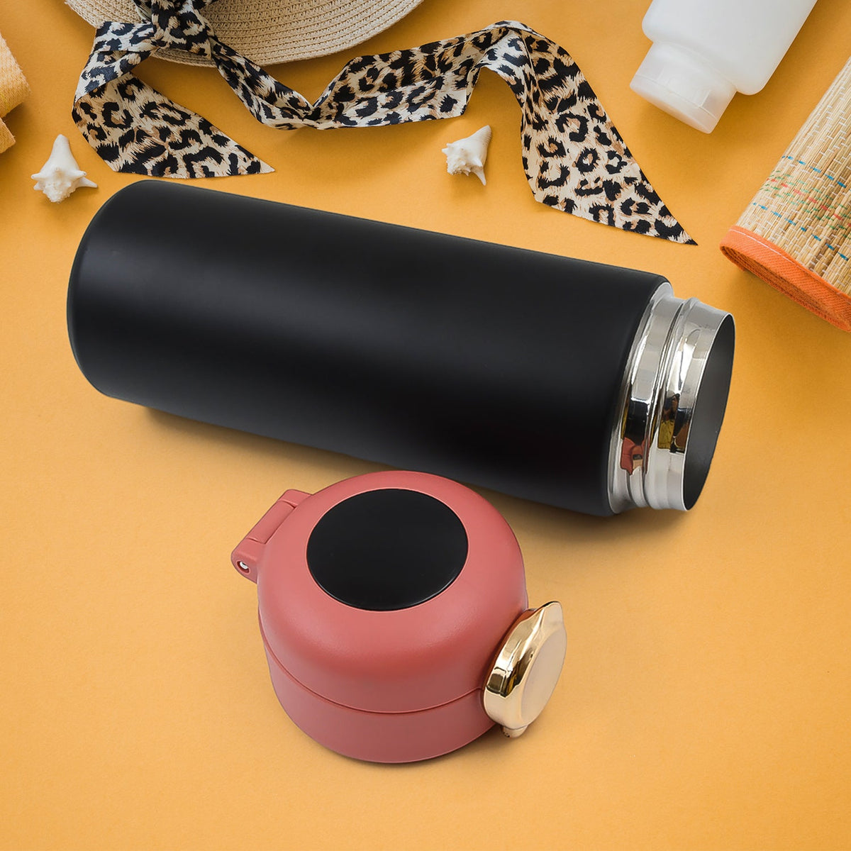 Smart Vacuum Insulated Water Bottle with LED Temperature Display (450 ML Approx) - Springkart 