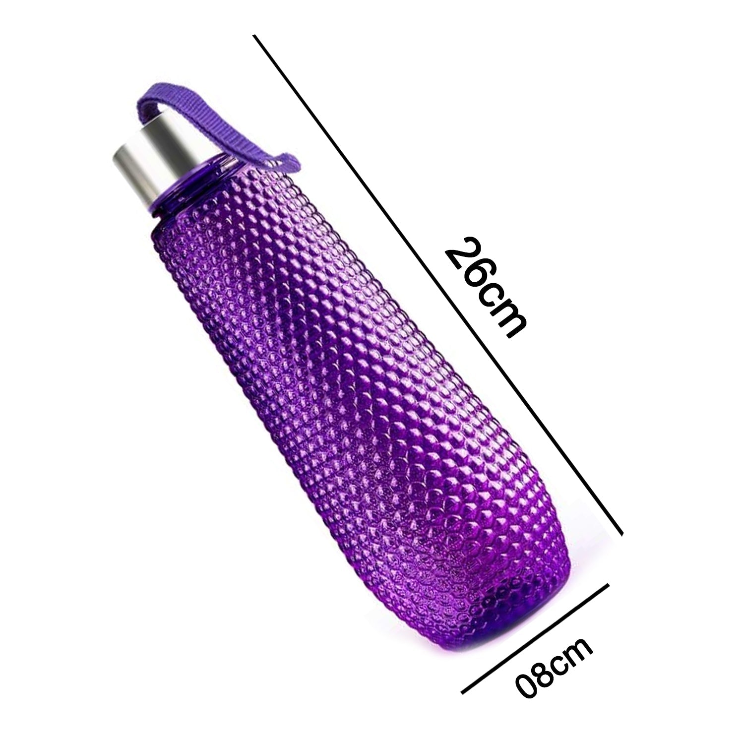Plastic Fridge Water Set With Steel Finish Cap (3 Pieces 1 litre) - Springkart 