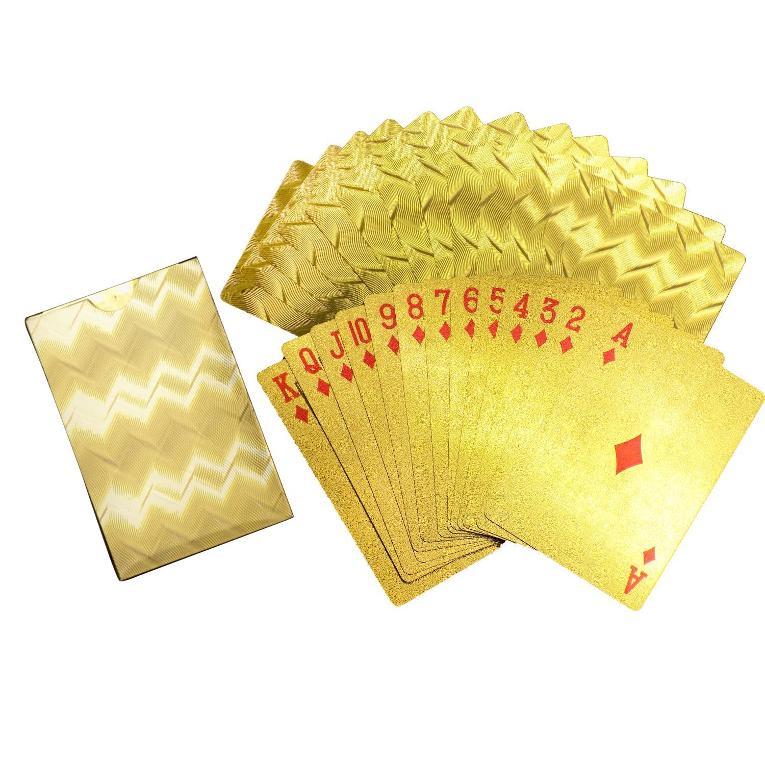 Gold Plated Poker Playing Cards (Golden) - Springkart 