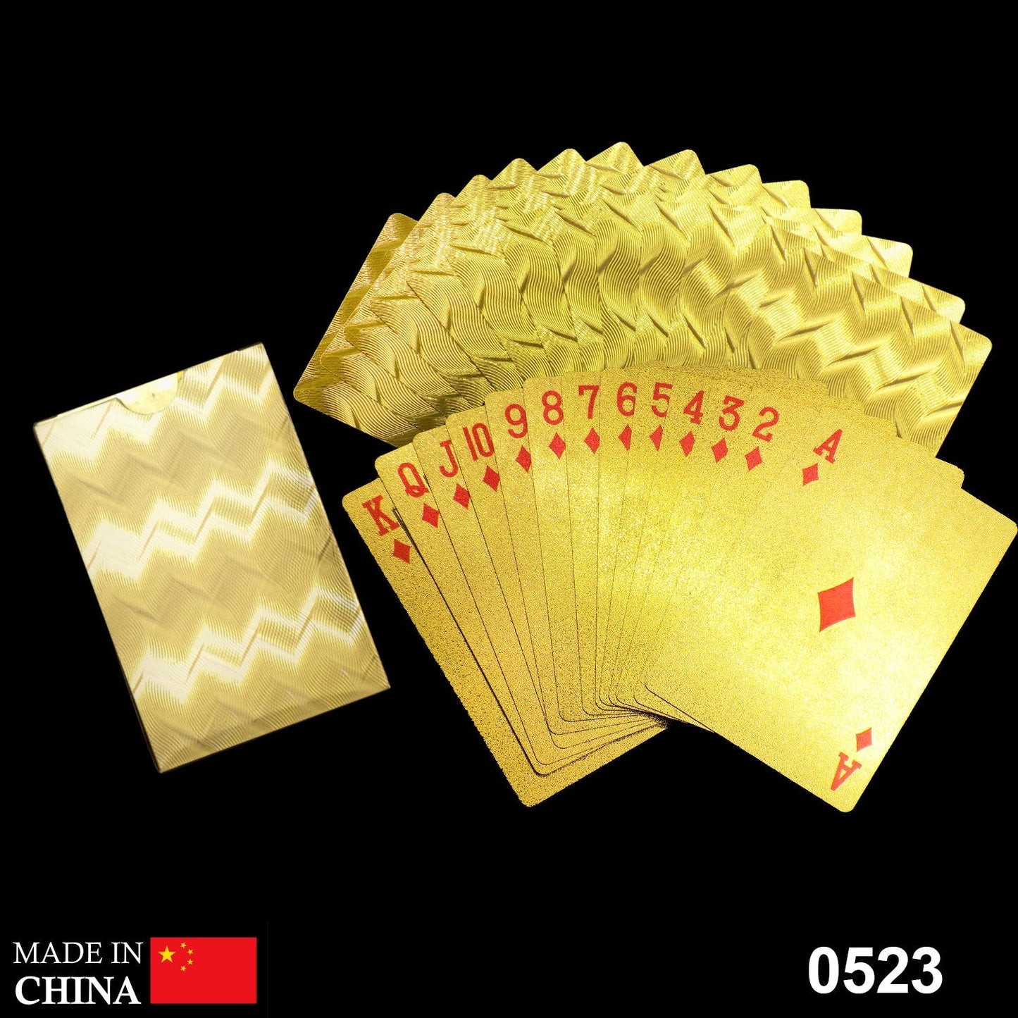 Gold Plated Poker Playing Cards (Golden) - Springkart 