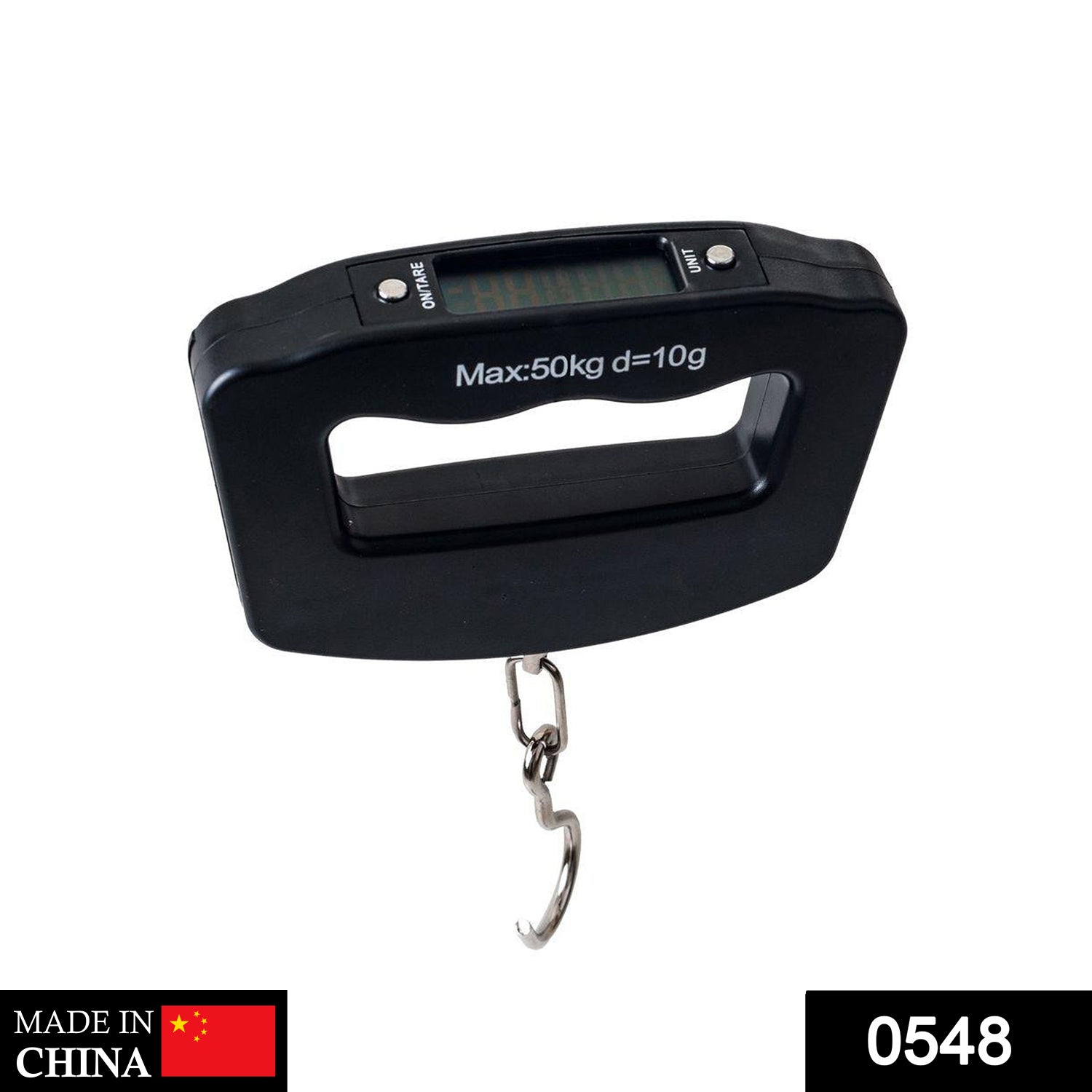 Black Digital Portable Luggage Scale with LCD Backlight (50 kg) - Springkart 