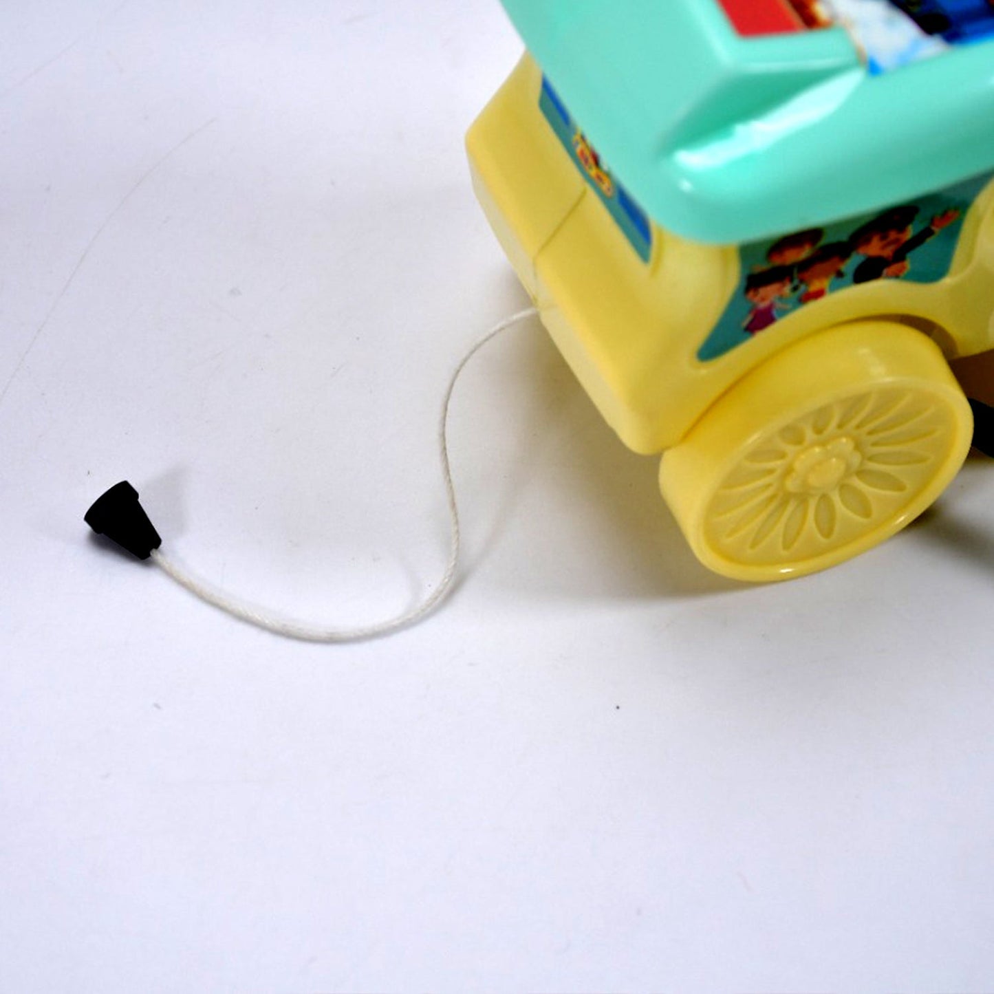 Pull-rope train toy for kids.