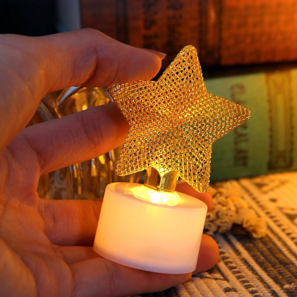 Flameless and Smokeless Decorative Candles Acrylic Led Tea Light Candle for Gifting, House, Light (3 Pc Set) - Springkart 