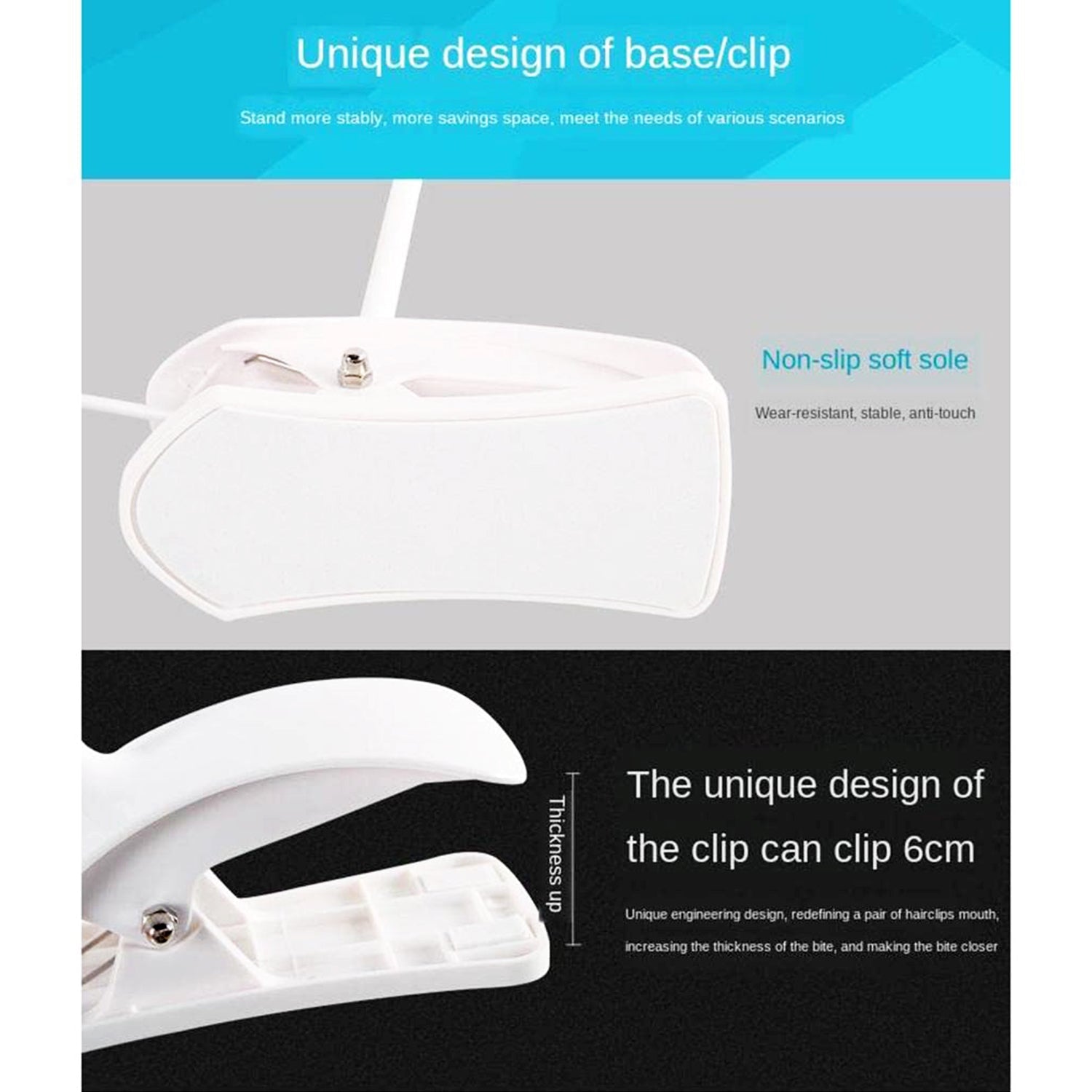 Desk Lamp Adjustable Gooseneck USB Rechargeable 3 modes of Lighting, Reading Lamp for Dorm White, Study Desk lamp Suitable for Girls College Bedroom Reading - Springkart 