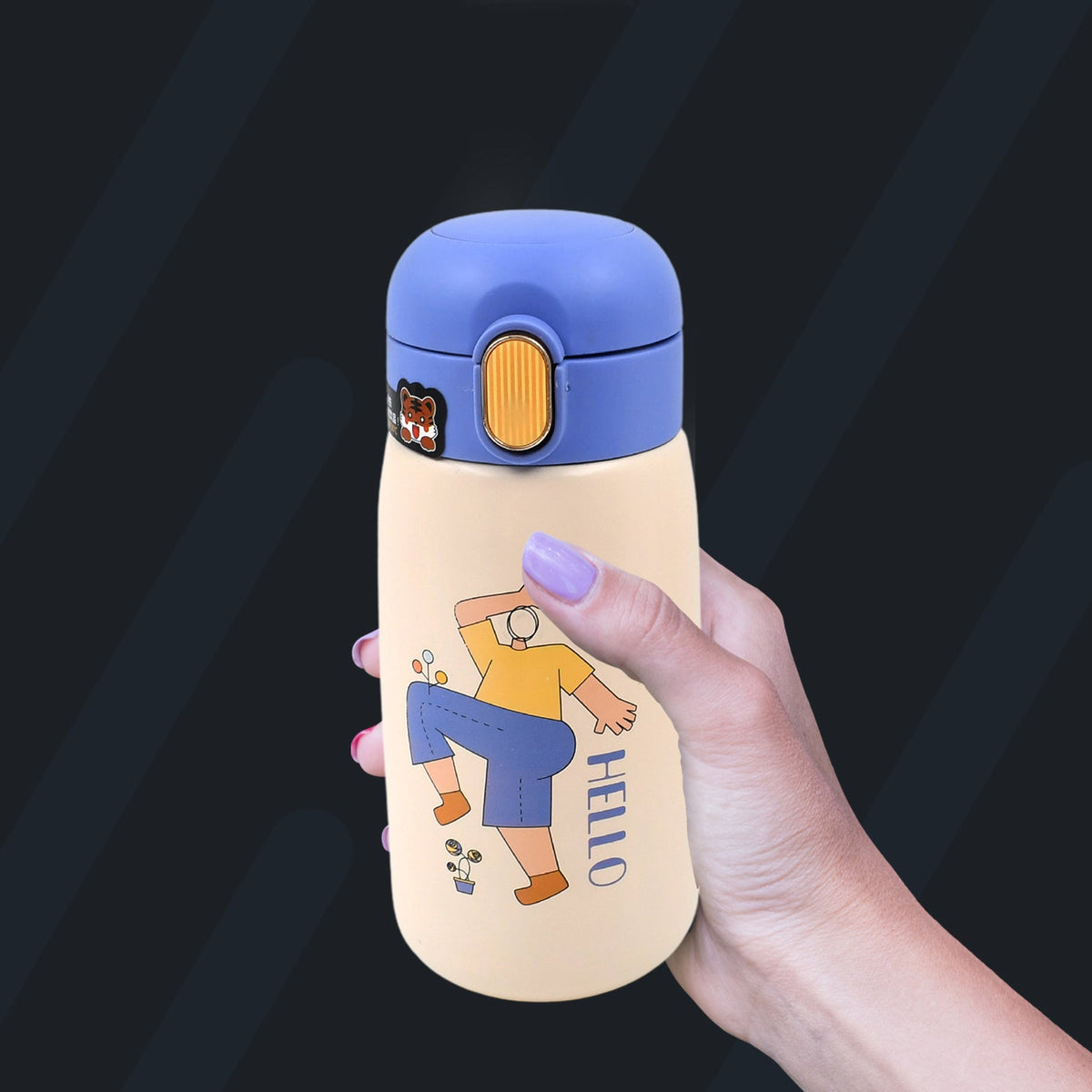 Double walled Stainless Steel Water Bottle (420 ML Approx) - Springkart 