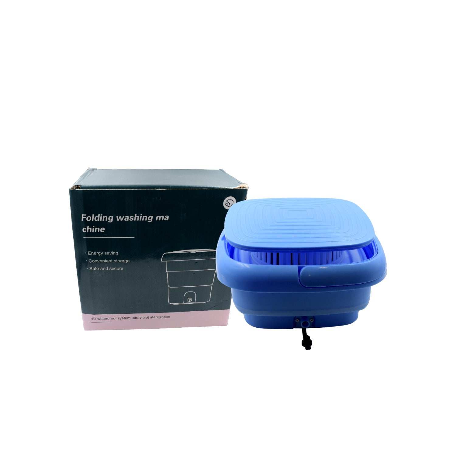 Mini Washing Machine Foldable Mini Washer with Drain Basket Portable Washing Machine Foldable for Laundry Travel Camping RV Baby Clothes - Springkart 