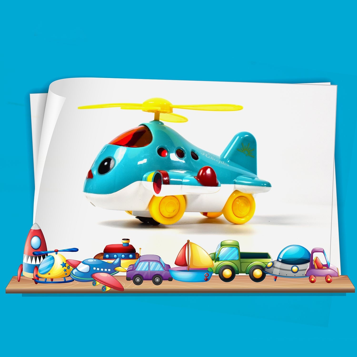 Helicopter Airplane Musical Toy - Electronic Moving Plane with Lights, for 6-18 Months, Encourages Crawling - Springkart 