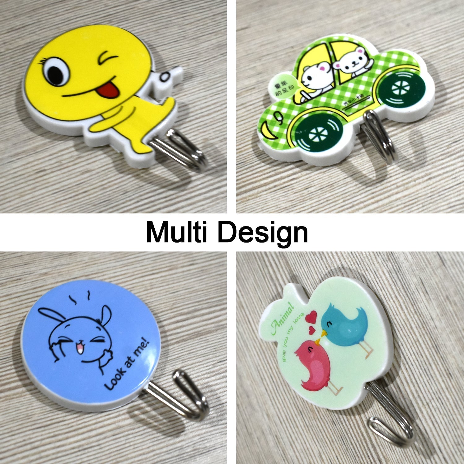 Plastic Self-Adhesive Kitchen 3Pc Hooks - Springkart 