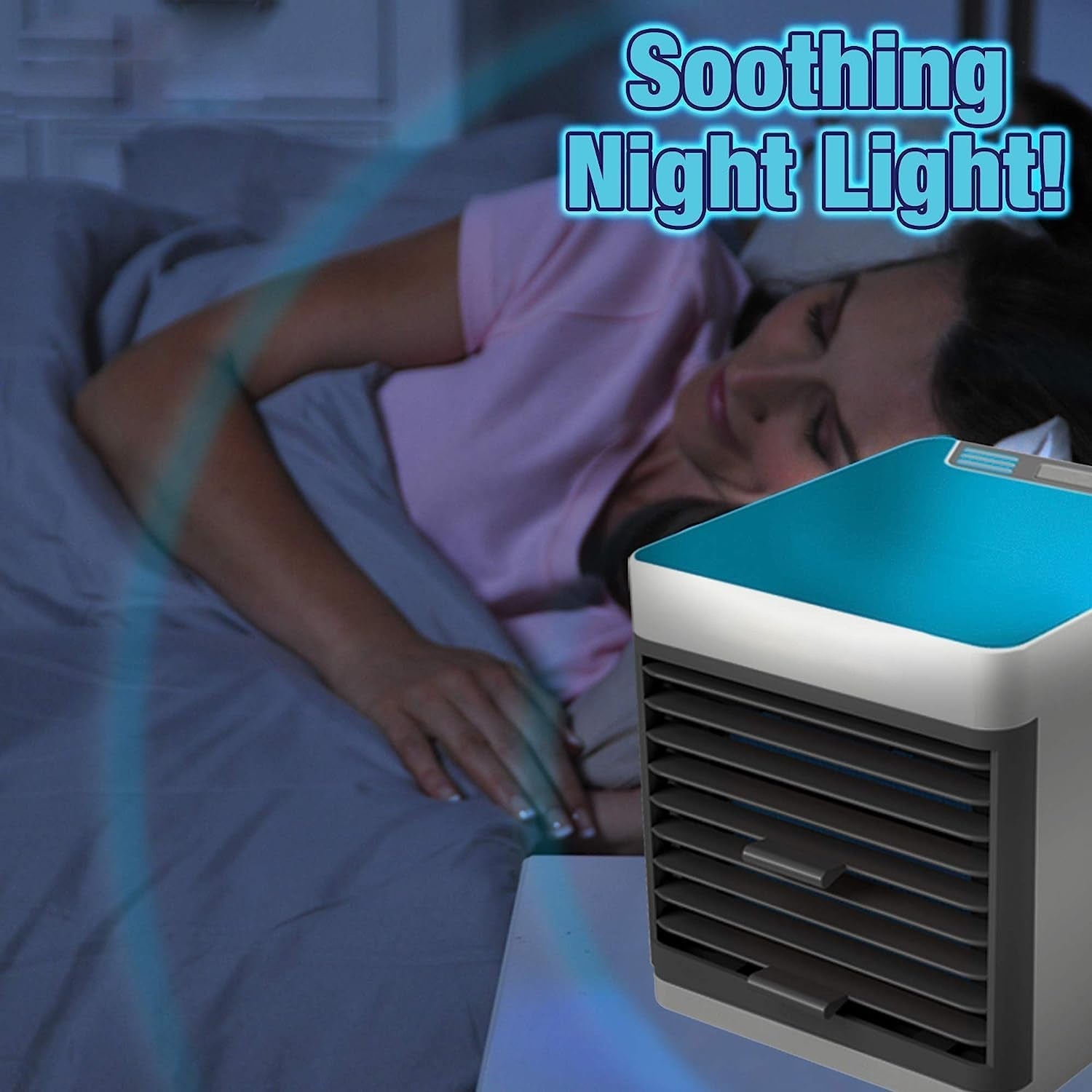 Mini Portable Air Cooler with LED Light & Water Fill - Springkart 