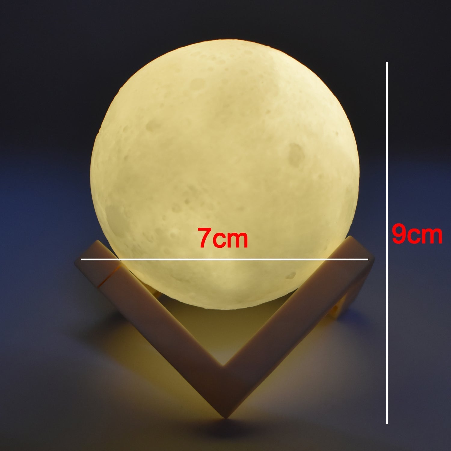 3D Power Moon Lamp with Touch Control Adjust Brightness / One color - Springkart 