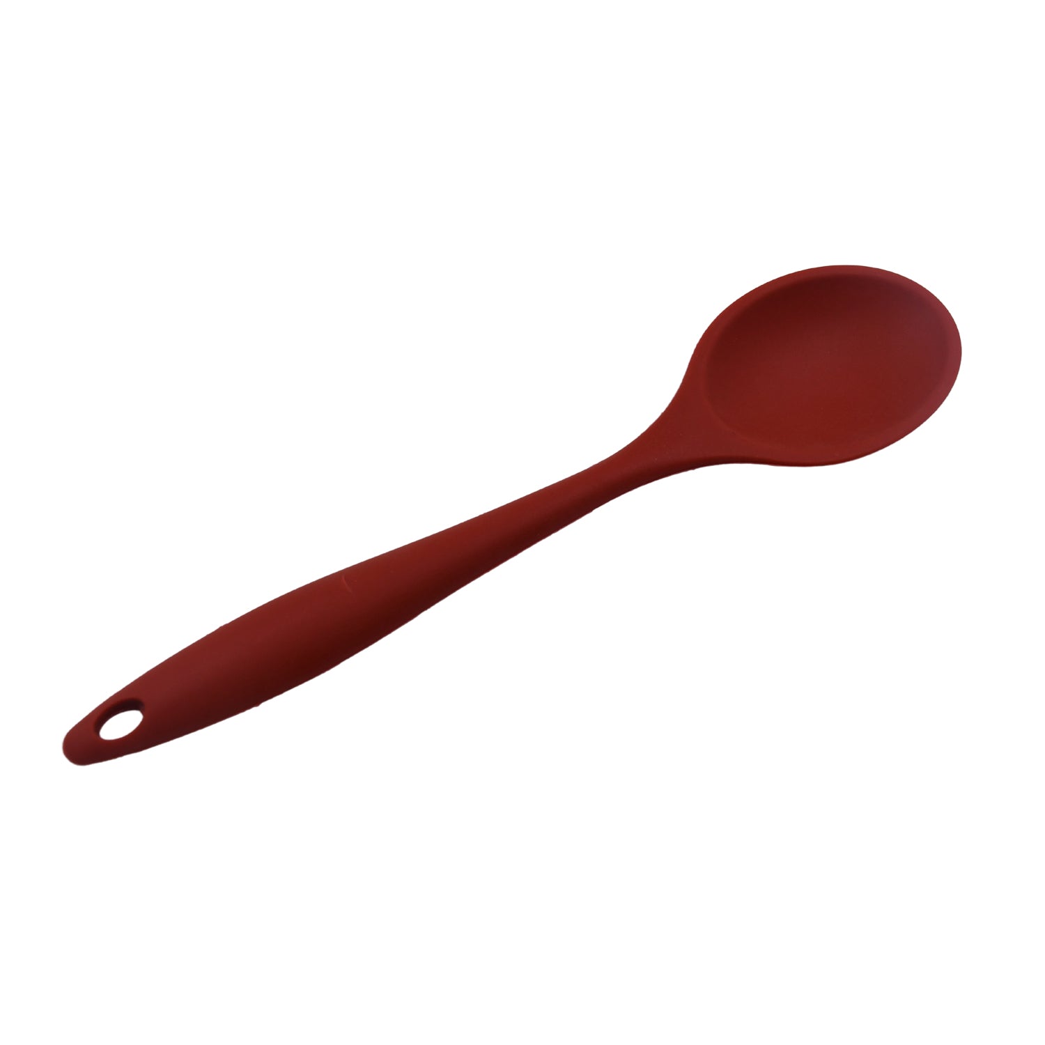 HEAT RESISTANT SILICONE BASTING SPOON NON-STICK SPOON HYGIENIC SOLID COATING COOKWARE KITCHEN TOOLS (27CM) - Springkart 