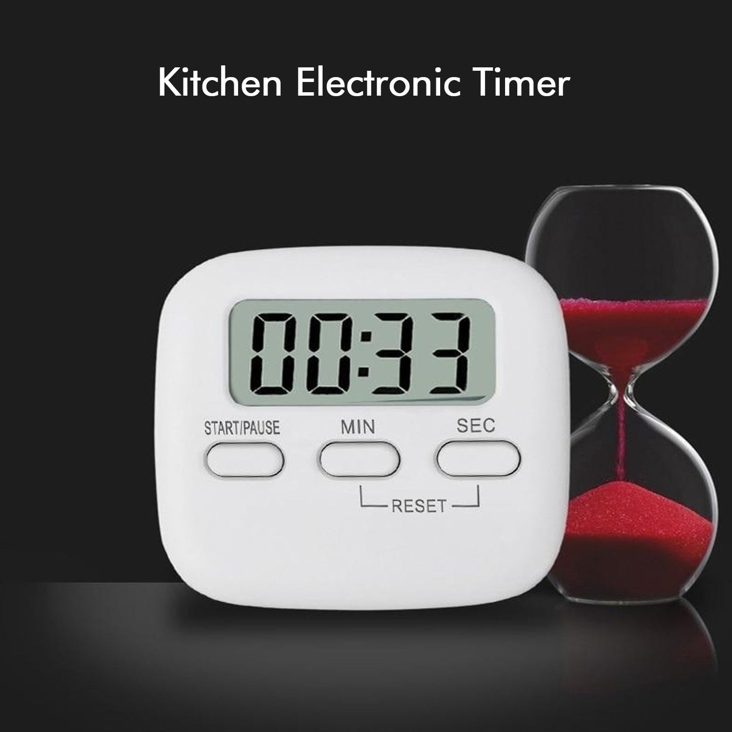 Digital Kitchen Timer with Alarm | Stop Watch Timer for Kitchen | Kitchen Timer with Magnetic Stand |Timer Clock for Study - Springkart 