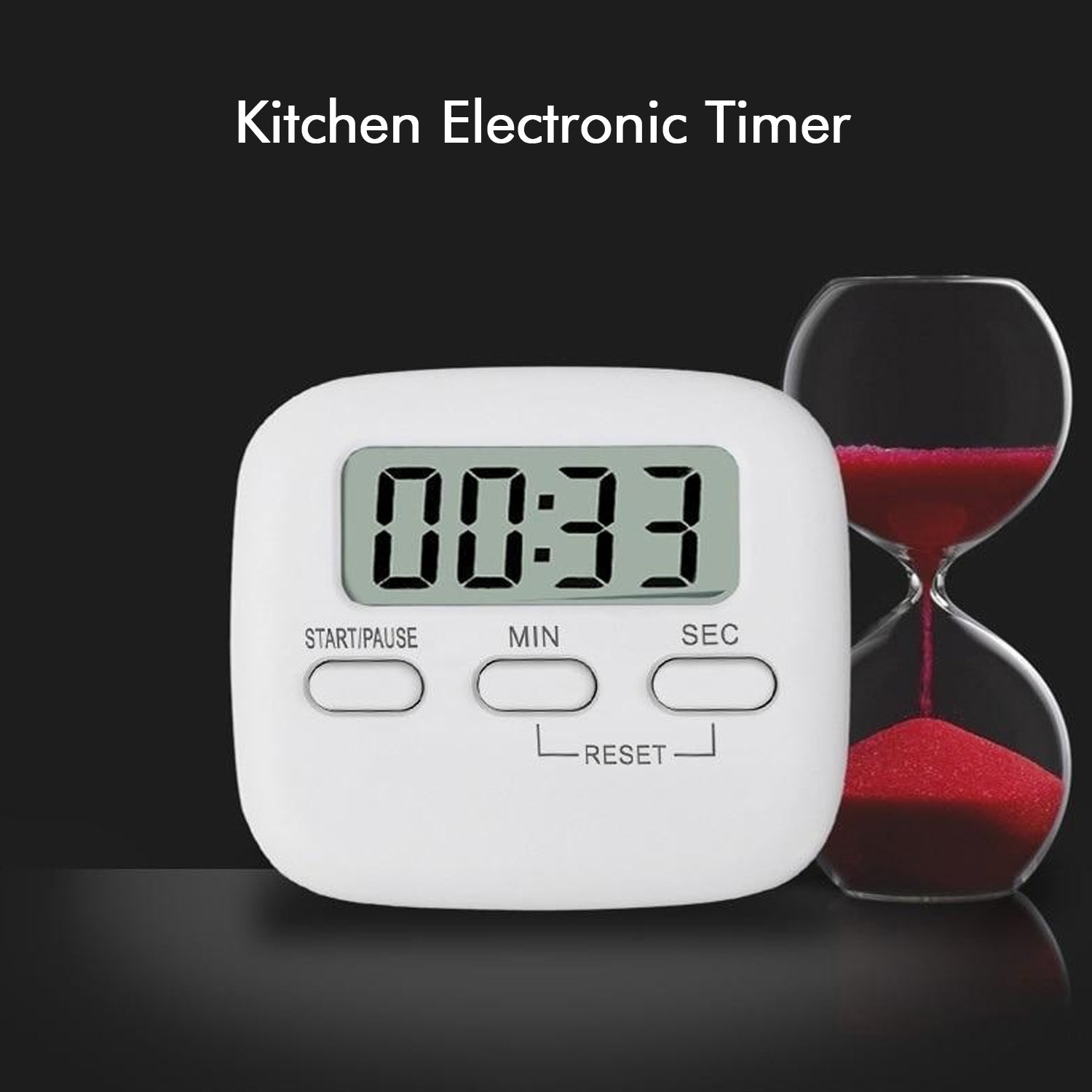 Digital Kitchen Timer with Alarm | Stop Watch Timer for Kitchen | Kitchen Timer with Magnetic Stand |Timer Clock for Study - Springkart 