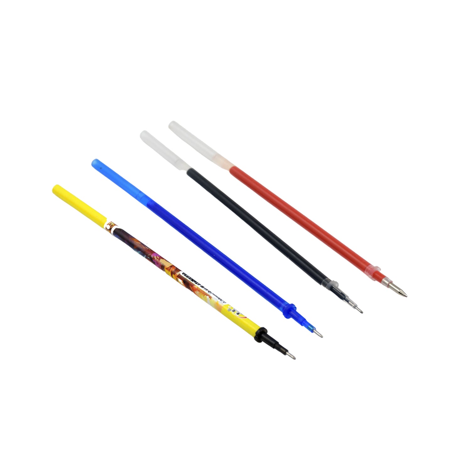 Replacement gel pen refills in multiple colors, great for keeping your pens functional.