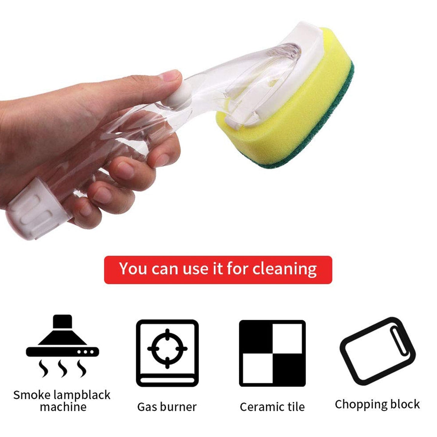 Liquid dispensing Scrub widely used for washing and cleaning utensils and all kitchen stuff to make them again clean and shiny. - Springkart 
