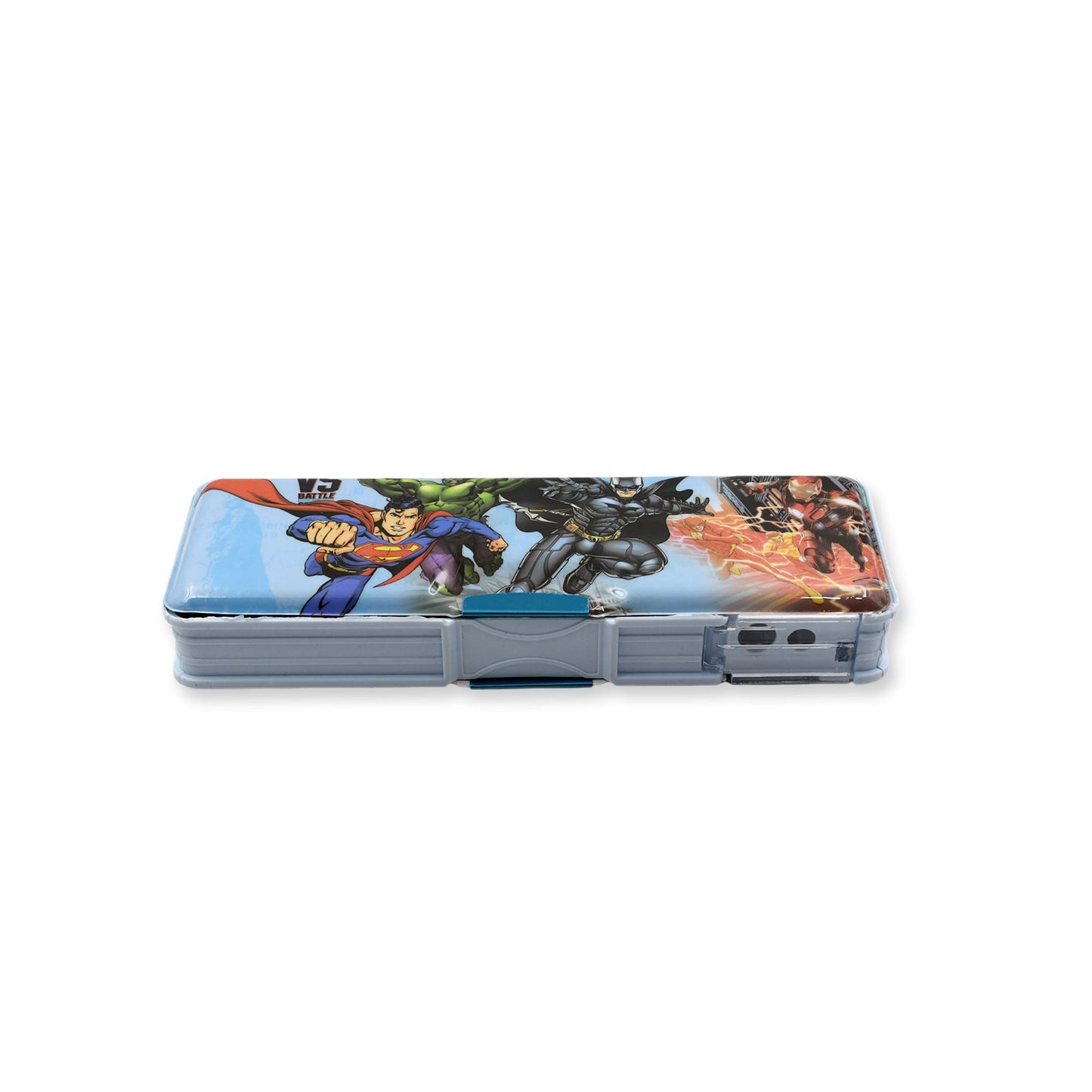 Double Sided Magnetic Geometry Box, Pencil Box with Calculator and Sharpener for Boys Art Plastic Pencil Box for Girls and Boys - Springkart 
