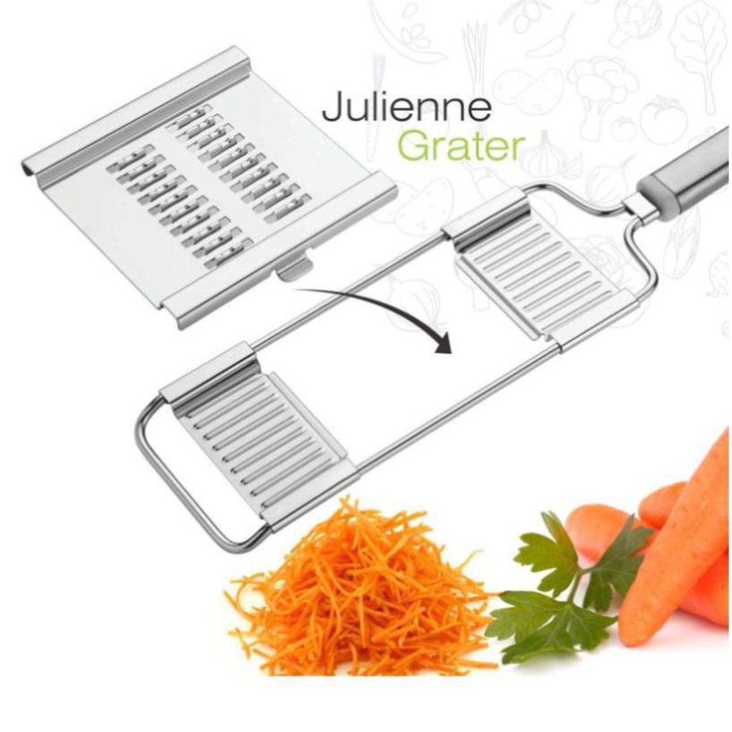 Multipurpose 3 in1 Stainless Steel Grater and Slicer - Springkart 