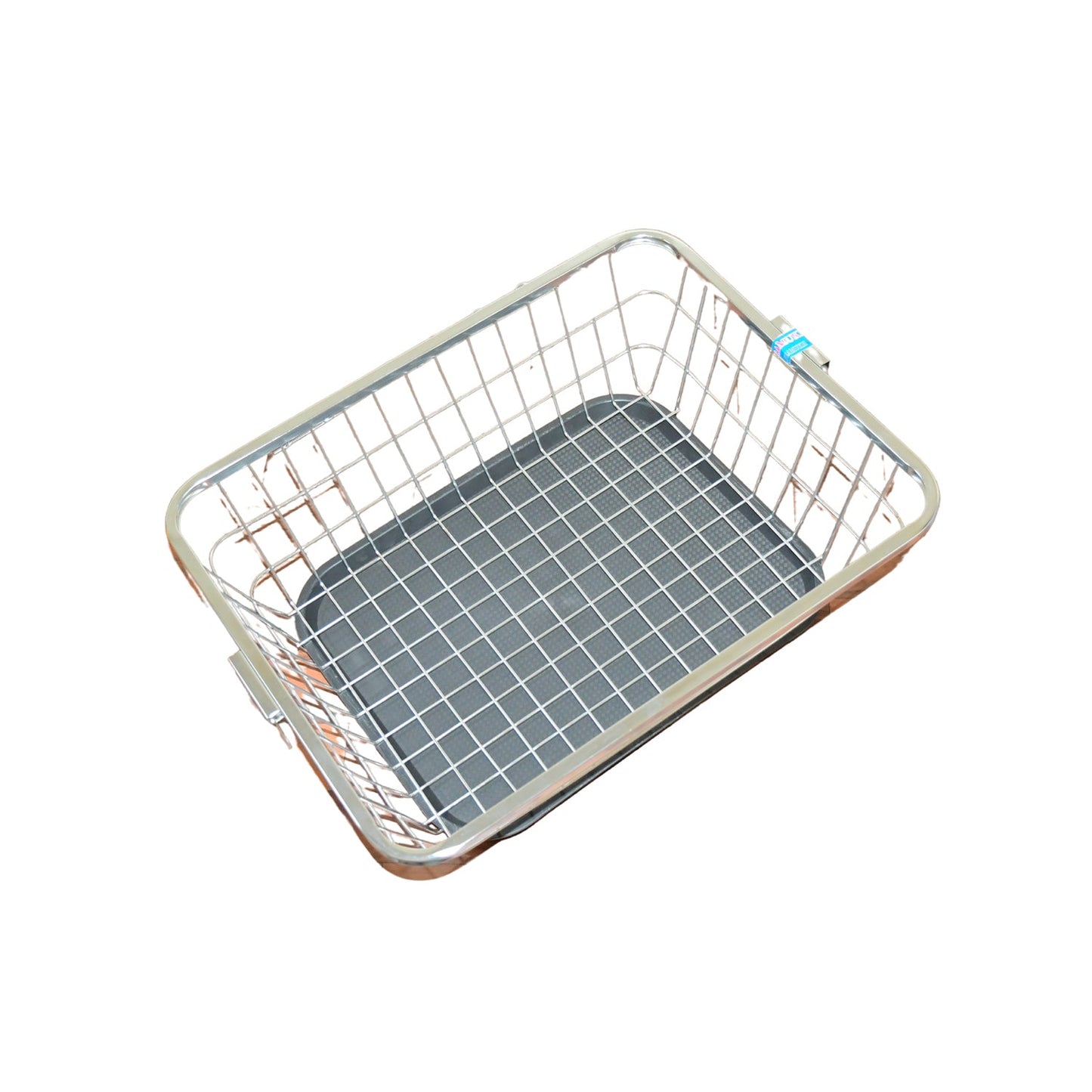 Dish Drainer Rack With Drip Tray Stainless Steel Dish Drainer Rack with Drip Tray, Utensil Drying Stand for Kitchen Plate Rack Bartan Basket for Kitchen Utensils/Dish Drying Rack with Drainer/Bartan Basket/Plate Stand ( 57 x 45 x 19 cm) - Springkart 