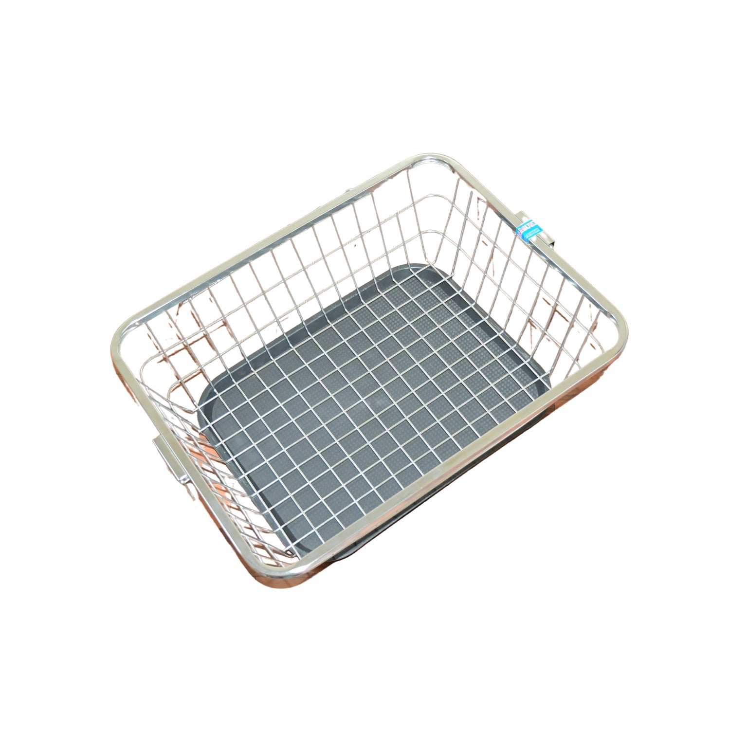 Dish Drainer Rack With Drip Tray Stainless Steel Dish Drainer Rack with Drip Tray, Utensil Drying Stand for Kitchen Plate Rack Bartan Basket for Kitchen Utensils/Dish Drying Rack with Drainer/Bartan Basket/Plate Stand ( 57 x 45 x 19 cm) - Springkart 
