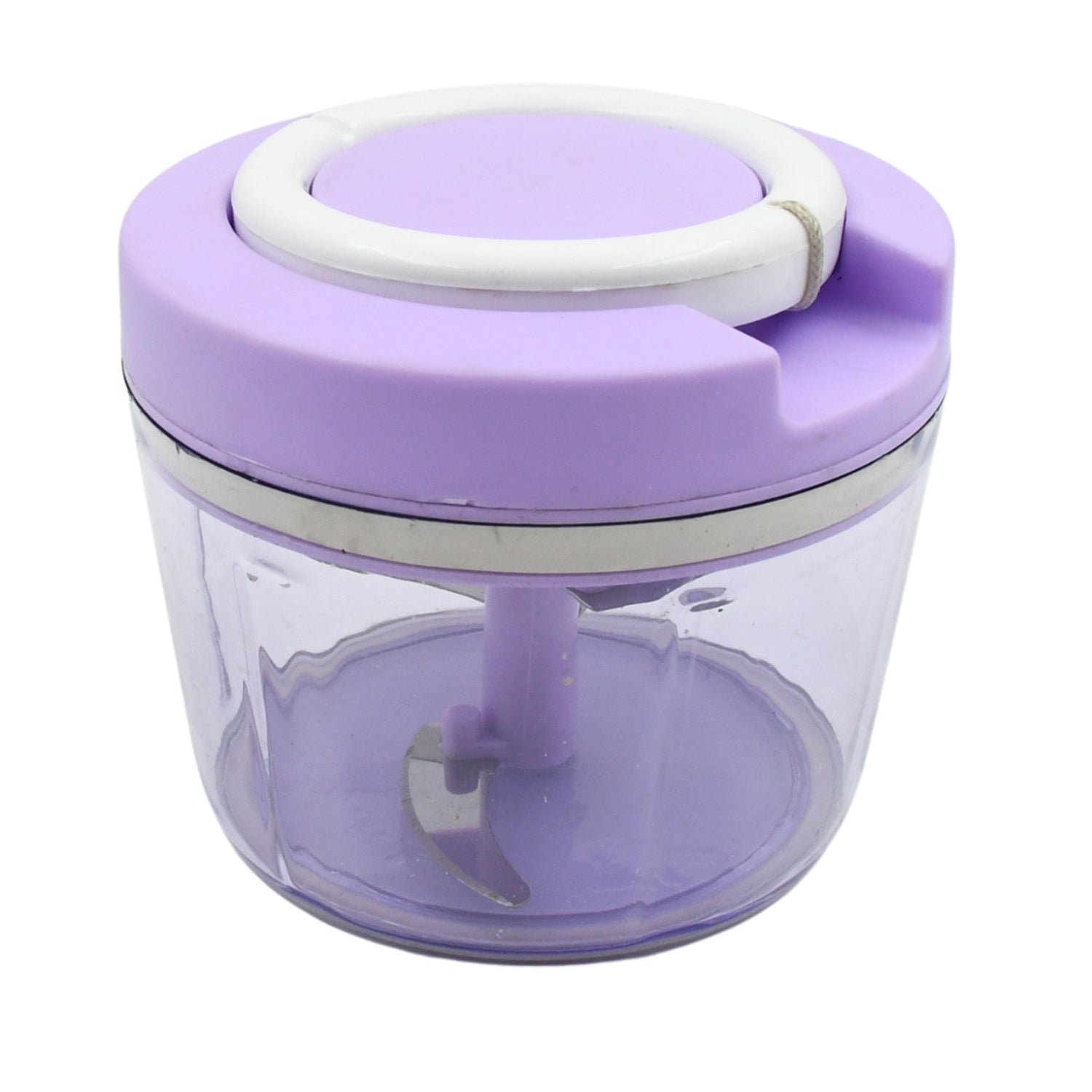 Miracle Ring Chopper, Quick Handy Chopper, Vegetable and Fruit Chopper With Lid | Chop in 10 Seconds | Mini Portable Food Processor for Kitchen with 3 Blades for Effortless Chopping of Onion, Veggies - Springkart 