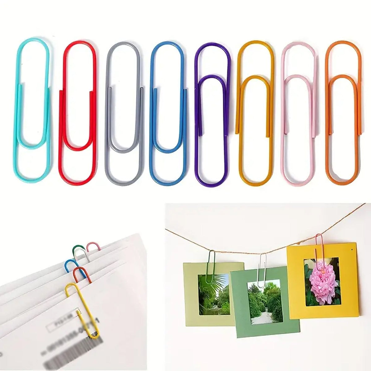 Multipurpose Assorted Color Paper Clips (Approx 30 Pcs / Medium Size) - Springkart 