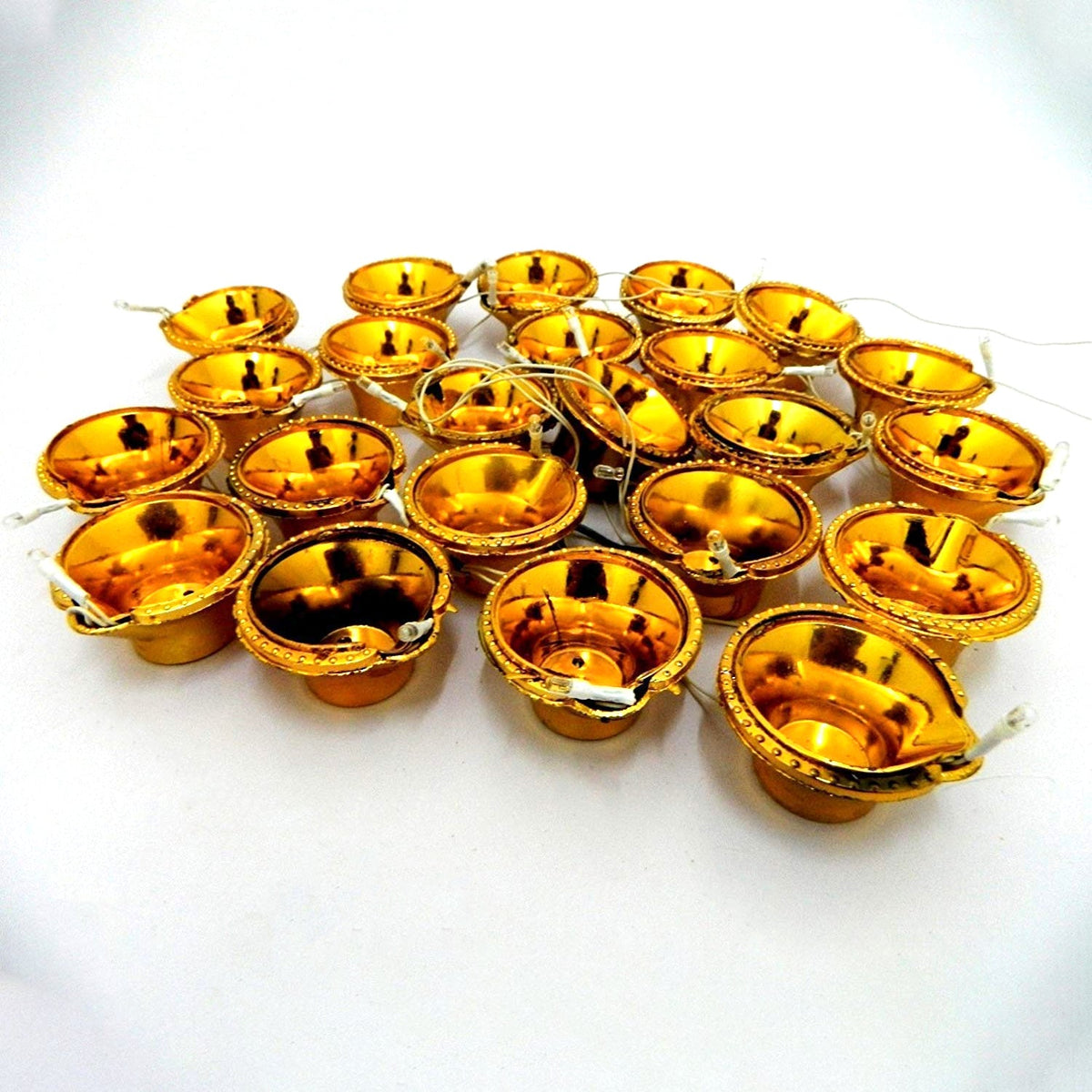 LED Diya Series Light, Fairy Lights for Diwali Decoration (16 Diya) - Springkart 