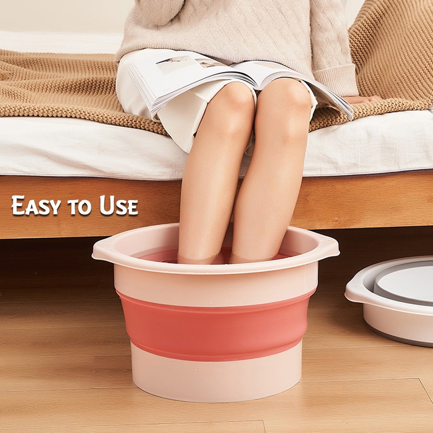 Multi-Purpose Portable Collapsible Folding Tub, with Hanging Hole & Save Storage Space, Also use for Foot Spa. - Springkart 