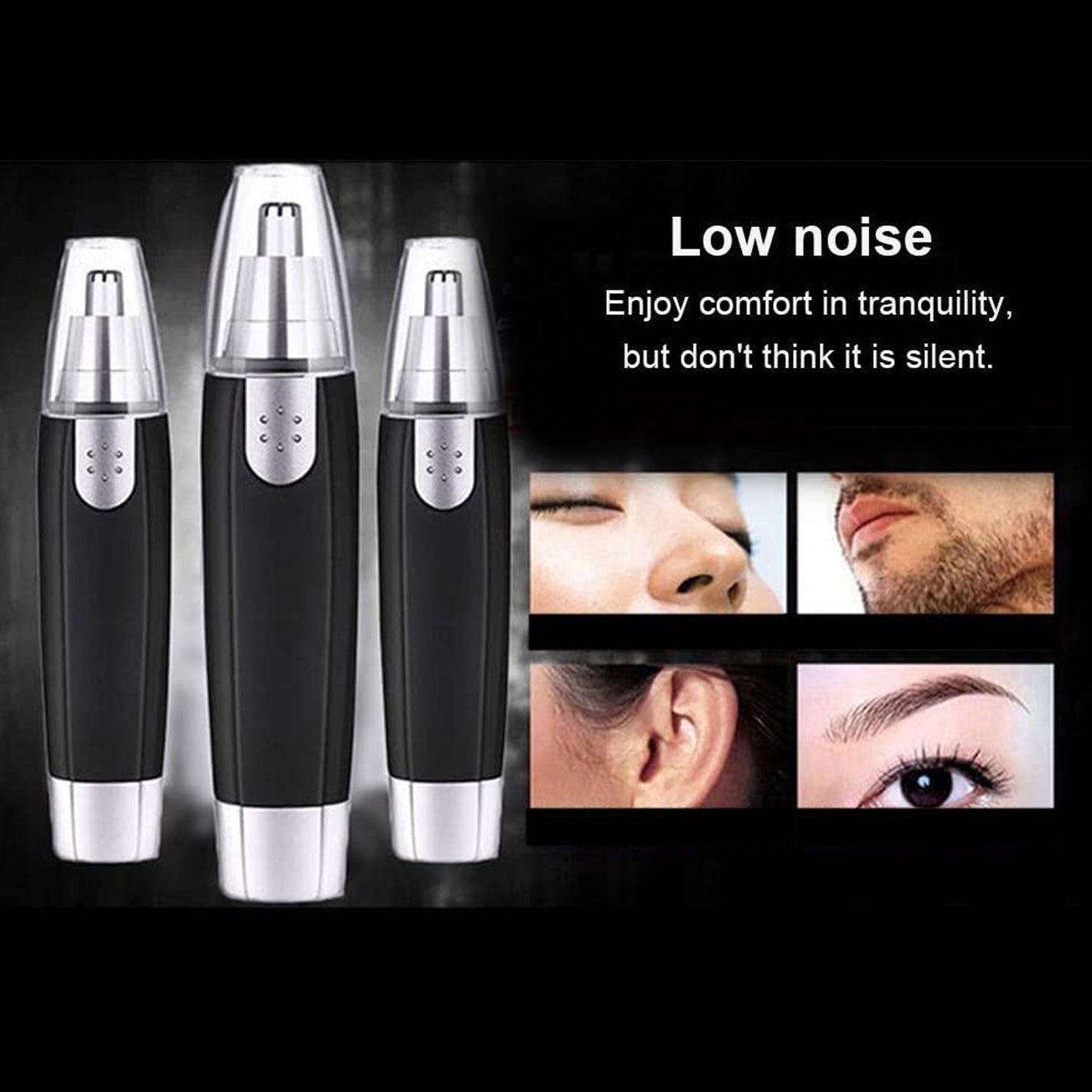 Sharp Steel Battery-Operated Ear and Nose Hair Trimmer - Springkart 