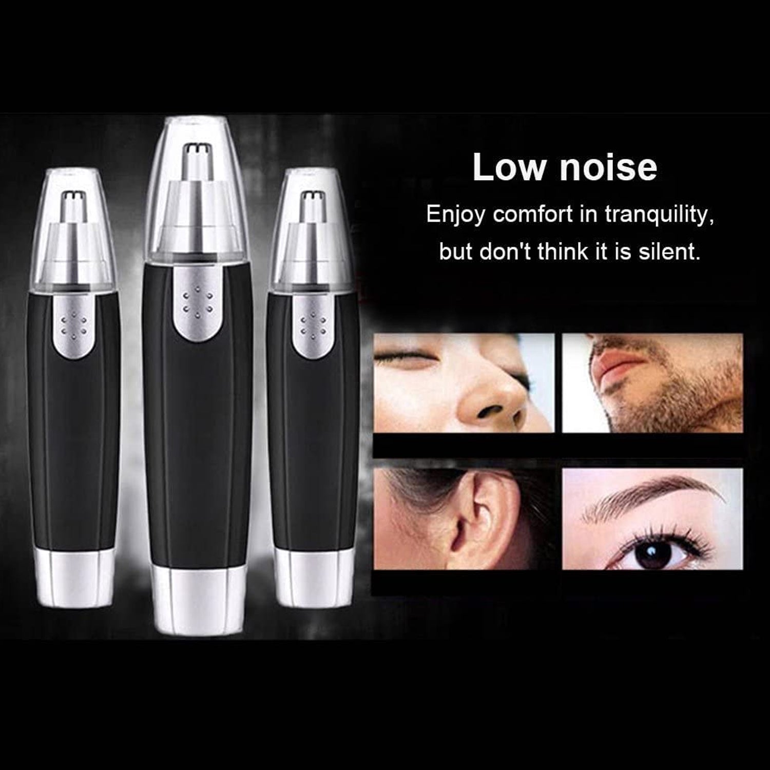 Sharp Steel Battery-Operated Ear and Nose Hair Trimmer - Springkart 